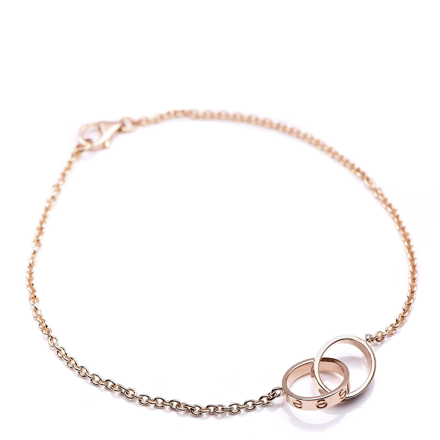 CARTIER 18K Pink Gold Interlocking LOVE Bracelet 377246