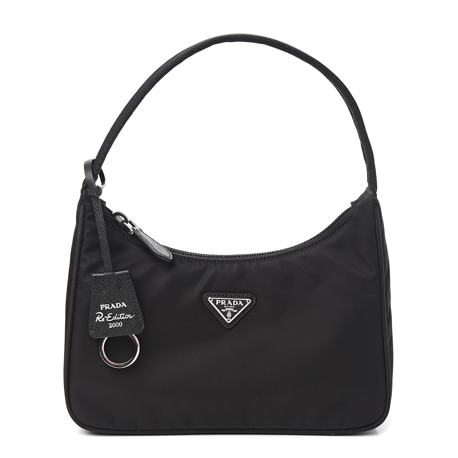 PRADA Tessuto Nylon Mini Re-Edition 2000 Bag Black 571906 | FASHIONPHILE