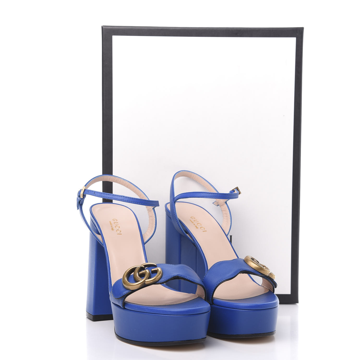 bright blue sandals