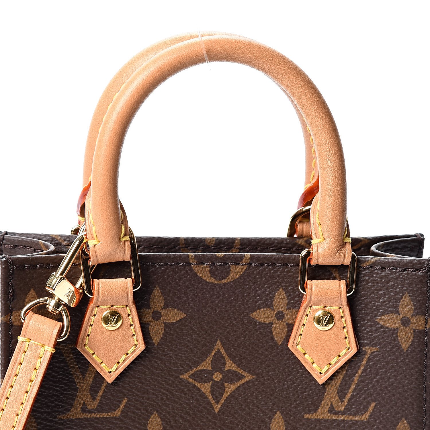 Louis Vuitton Ebene Monogram Coated Canvas Petit Sac Plat Gold Hardware, 2020, Brown Womens Handbag