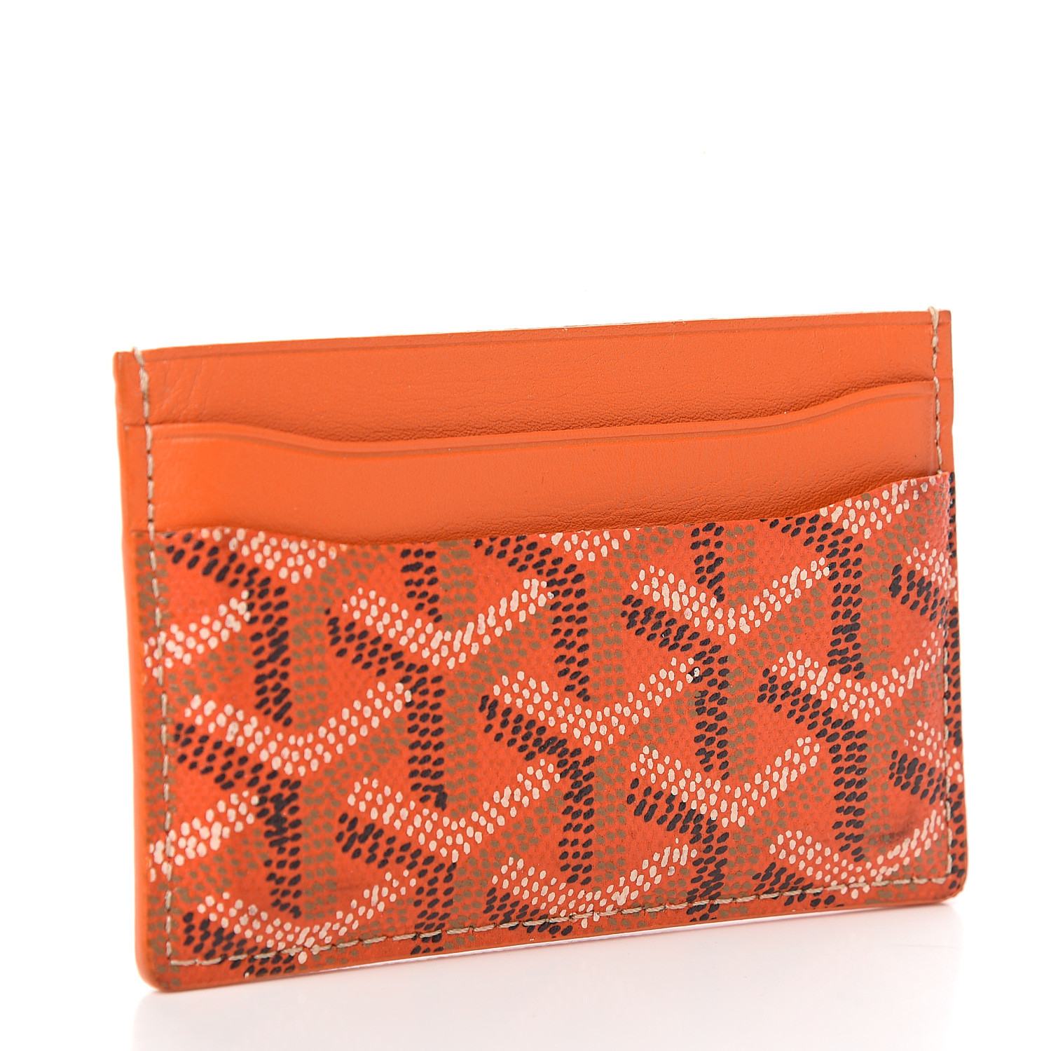 GOYARD Goyardine Saint Sulpice Card Holder Orange 566905