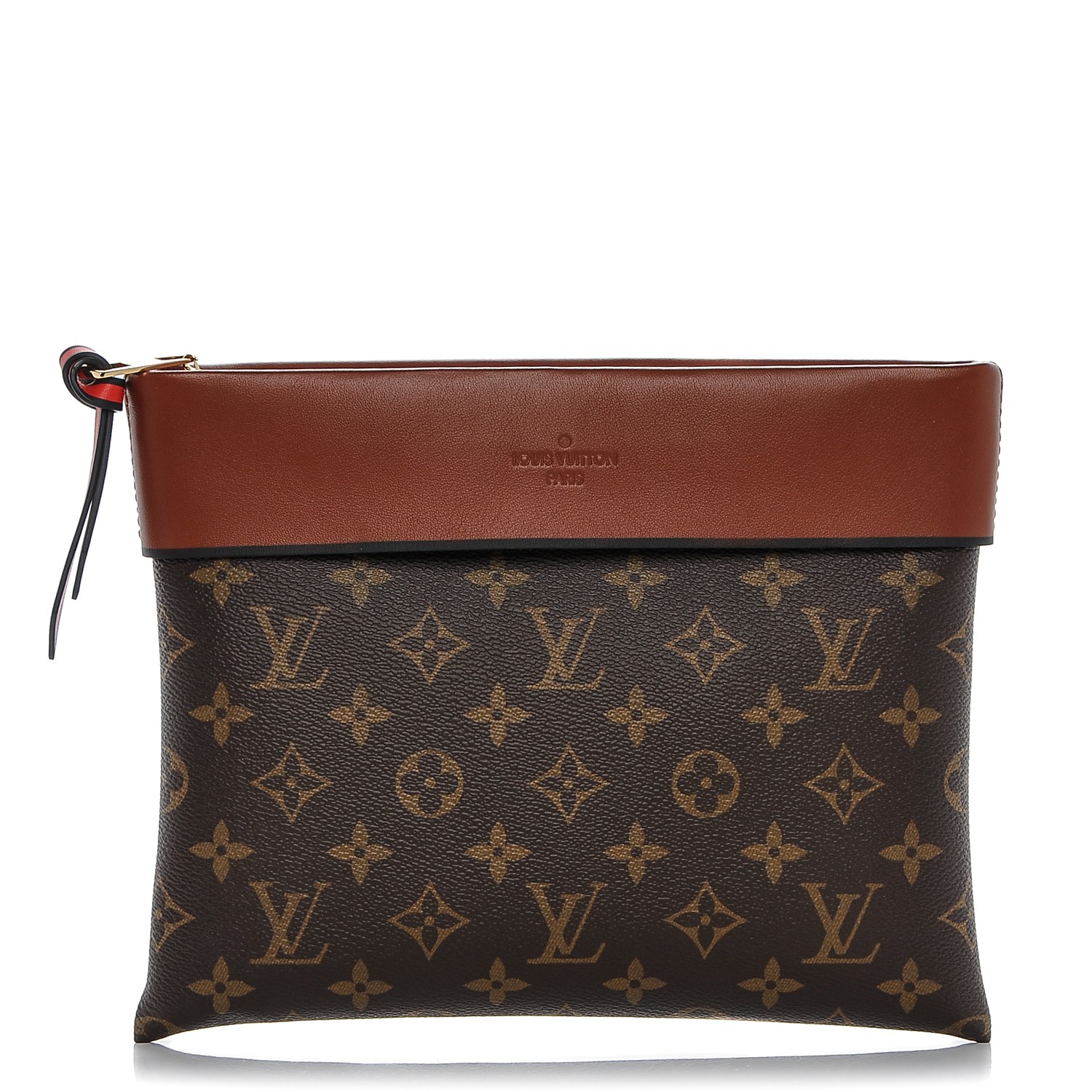 LOUIS VUITTON Monogram Tuileries Clutch Caramel 188771