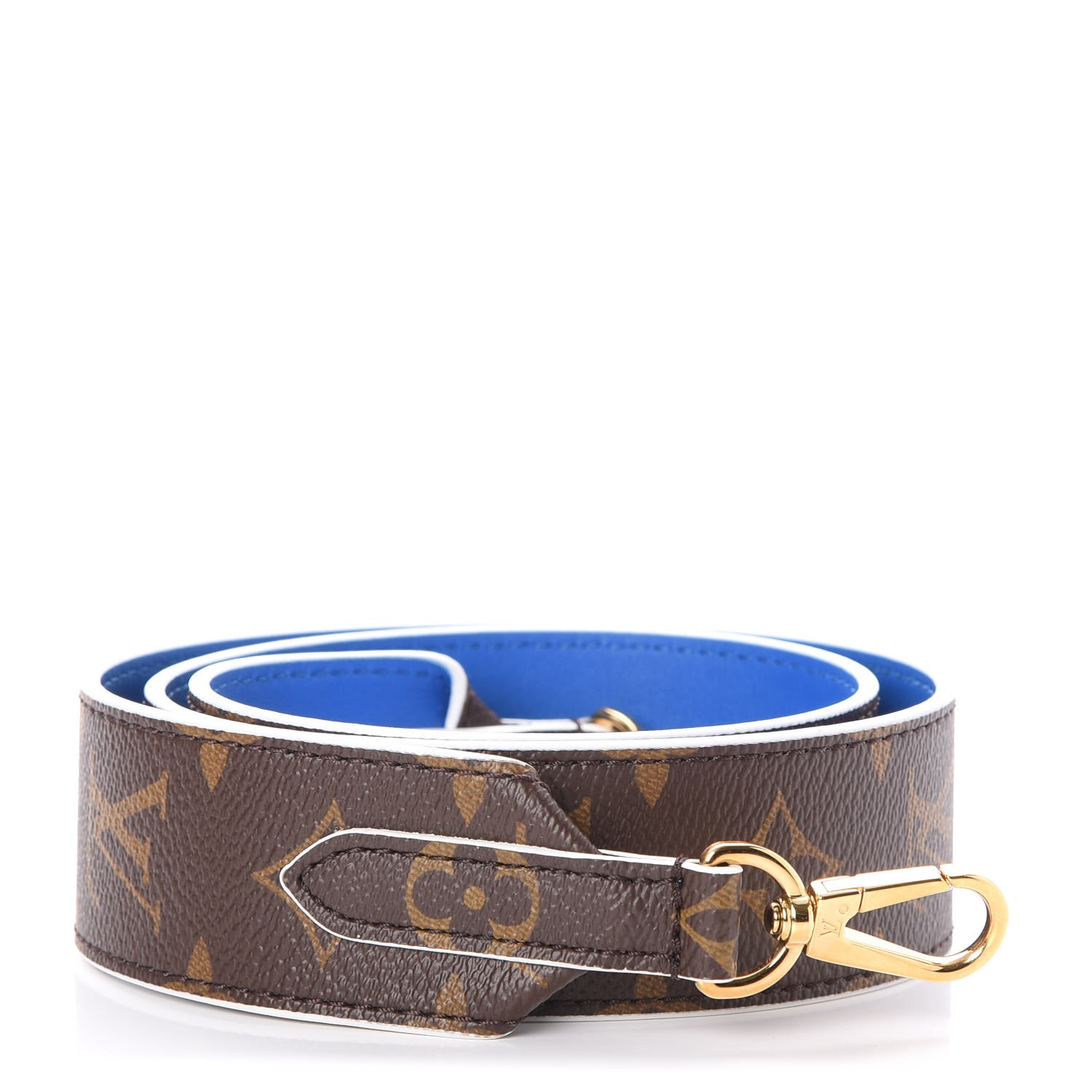 louis vuitton bandouliere strap blue LOUIS VUITTON Monogram Bandouliere Shoulder Strap Blue 263774