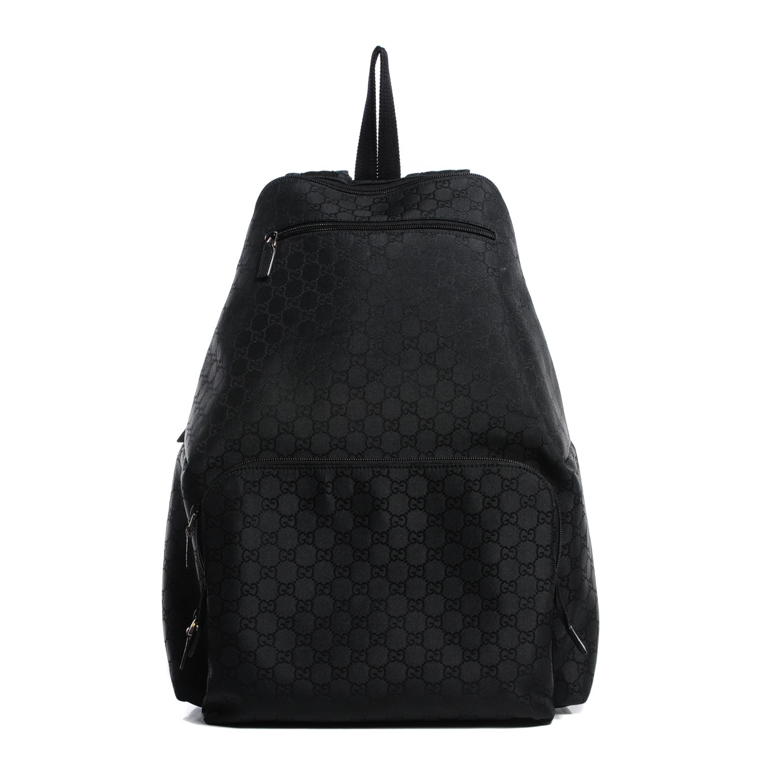 GUCCI Nylon Monogram Medium Backpack Black 112640
