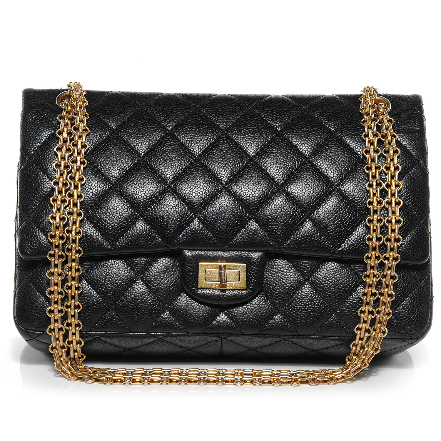  CHANEL  Caviar 2 55 Reissue 226 Flap Black 53819