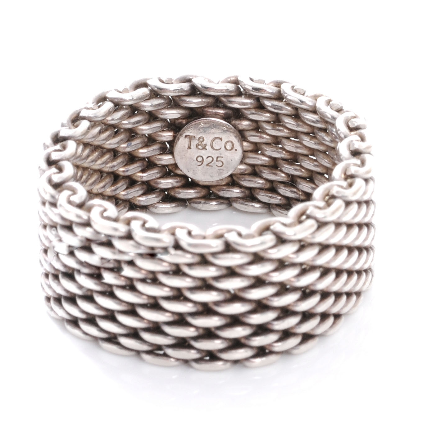 tiffany sterling silver mesh ring