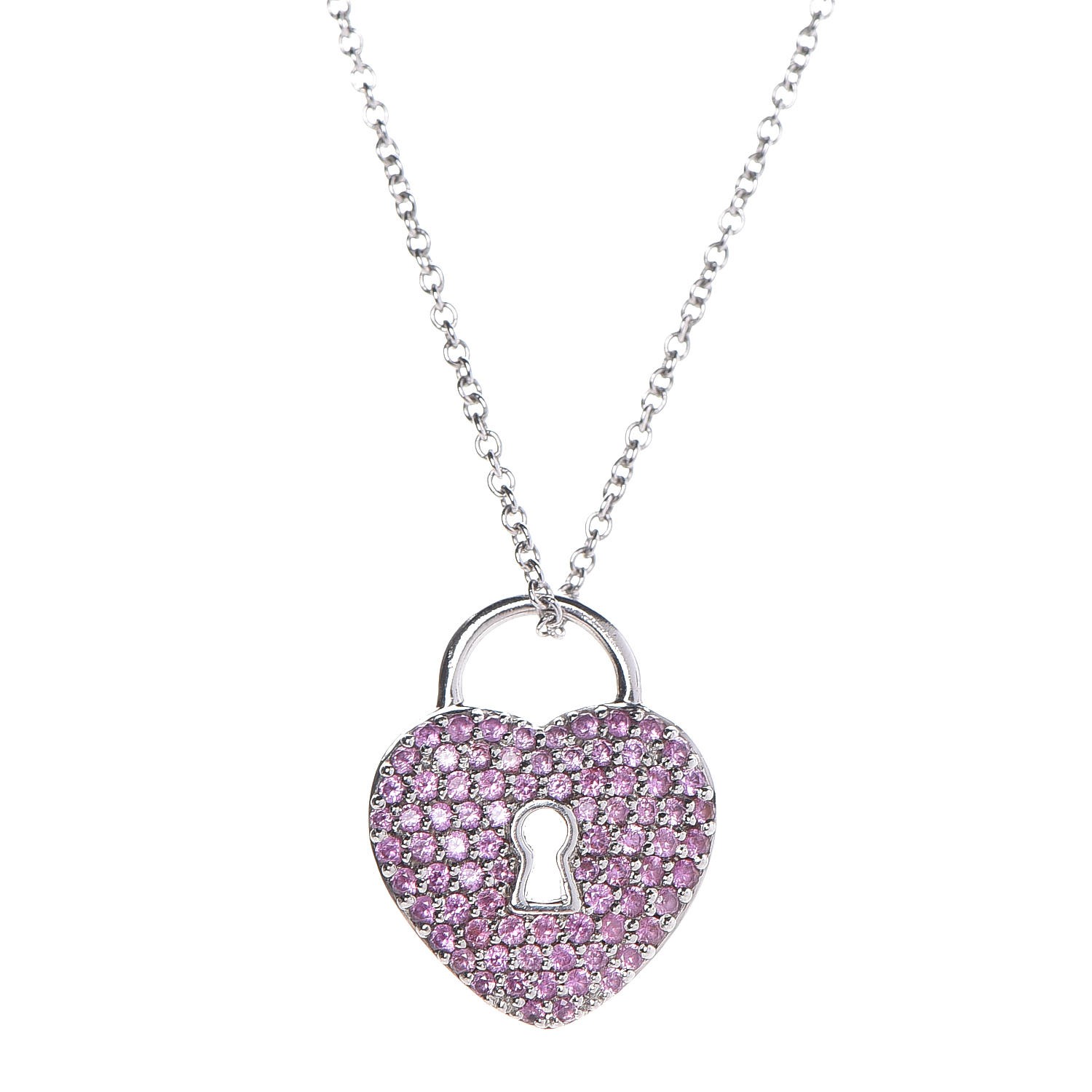 tiffany's heart necklace pink sapphire