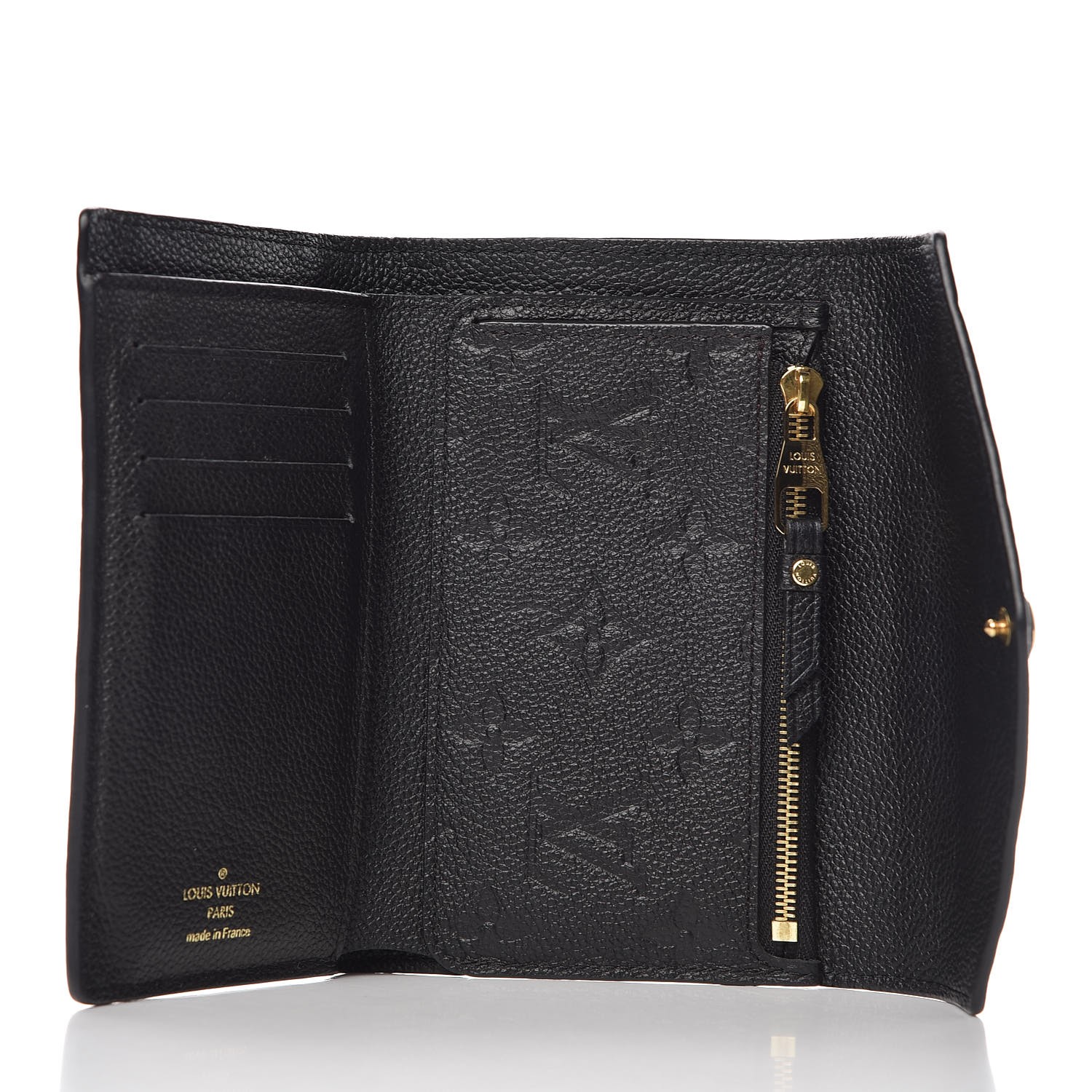 LOUIS VUITTON Empreinte Compact Curieuse Wallet Black 316227