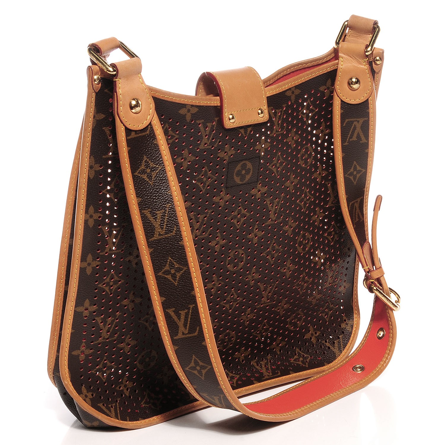 LOUIS VUITTON Monogram Perforated Musette Orange 92044