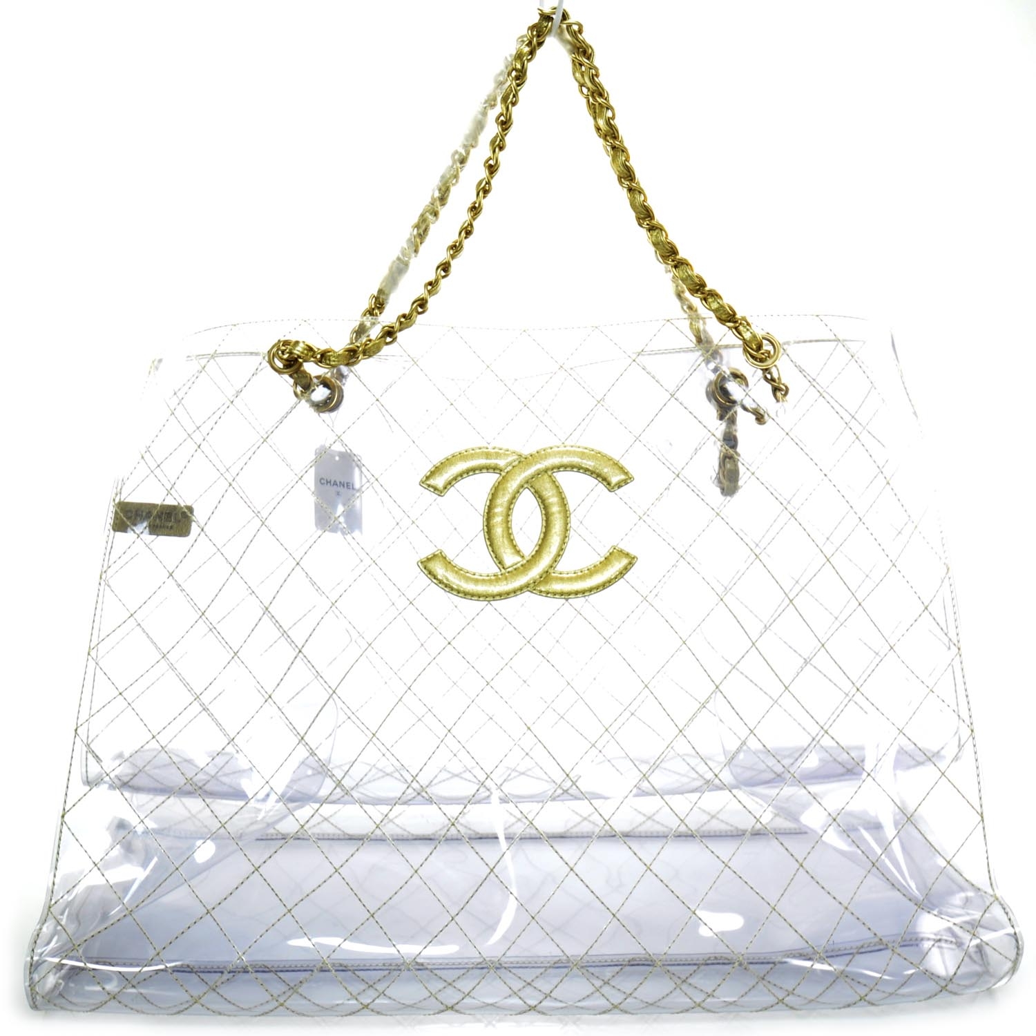 chanel clear beach bag