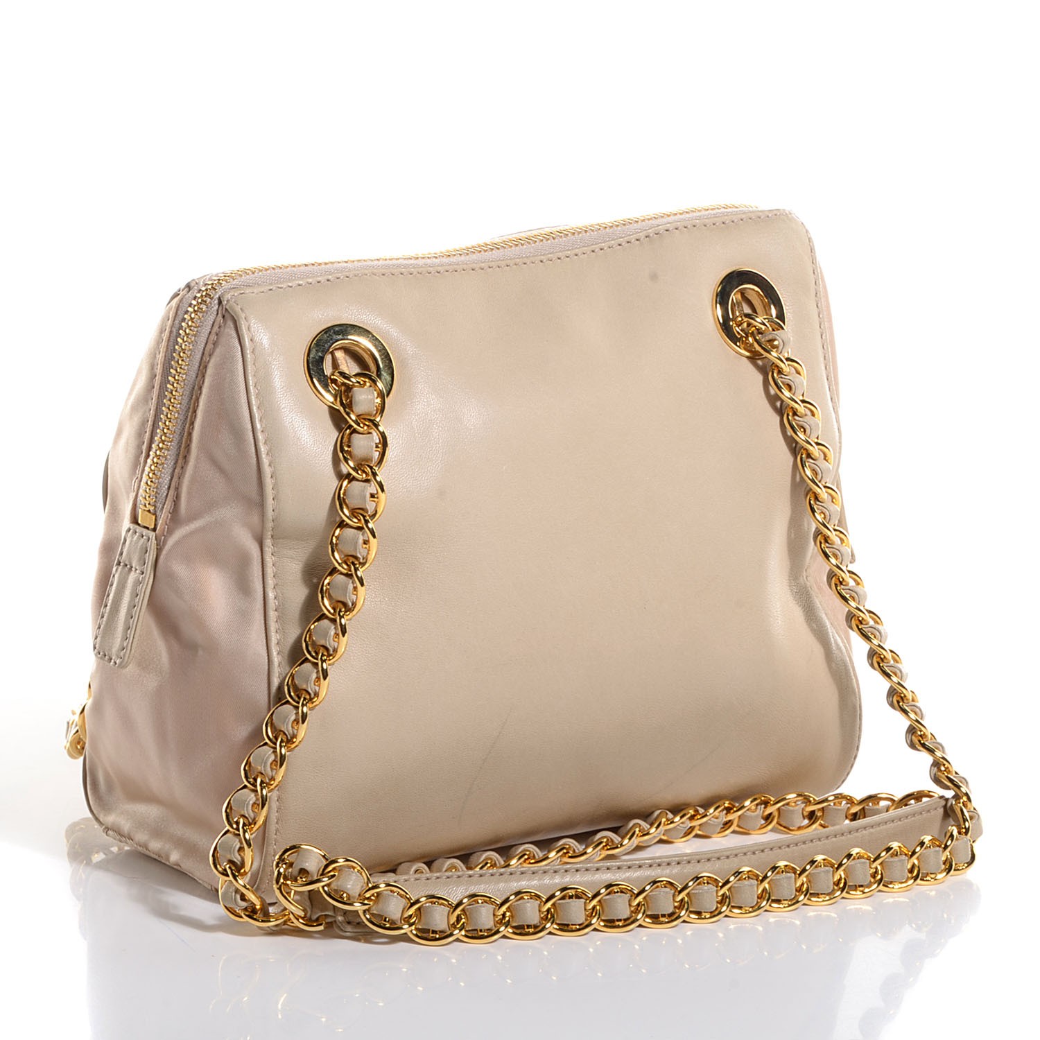 prada bag gold chain