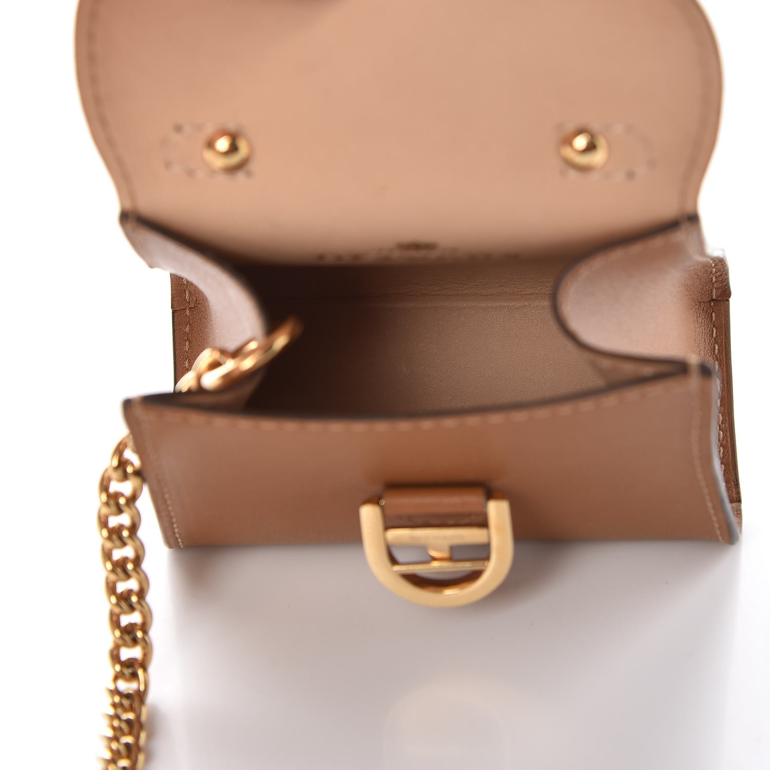 DELVAUX Calfskin Mini Brillant Bag Charm Vegetal 306397