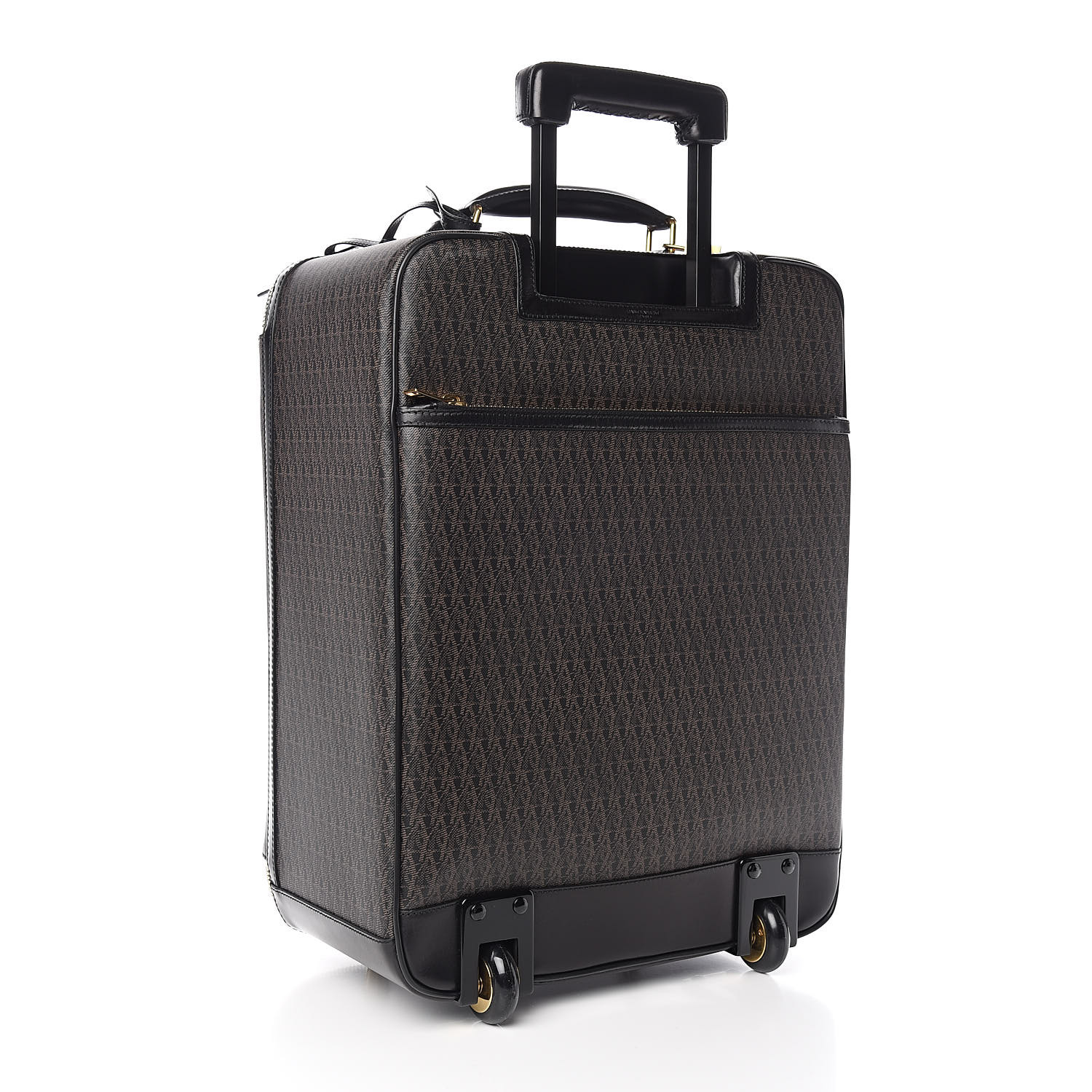 SAINT LAURENT Toile Classic Monogram Travel Trolley Suitcase Black 527741