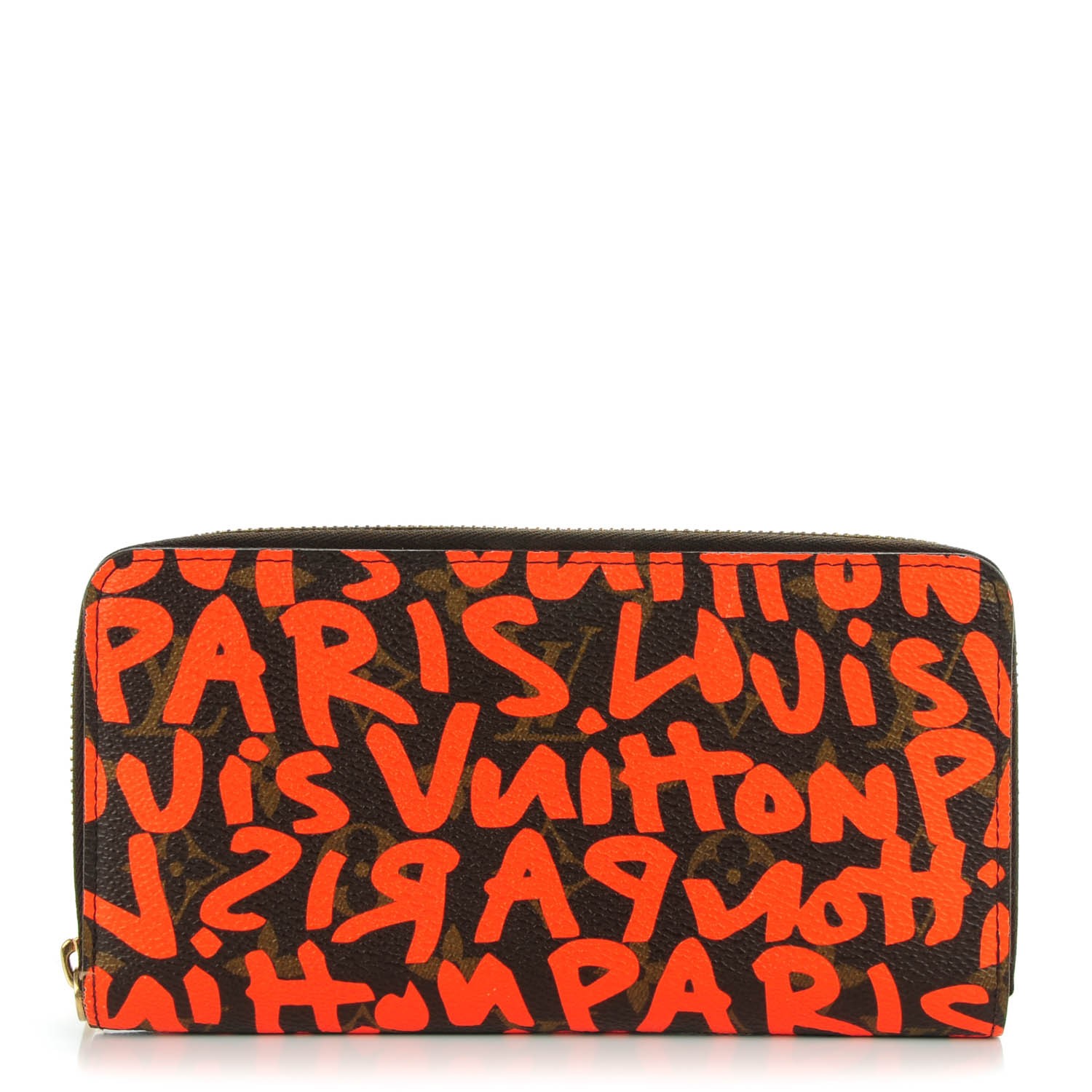 LOUIS VUITTON Monogram Stephen Sprouse Graffiti Zippy Wallet Orange 139945