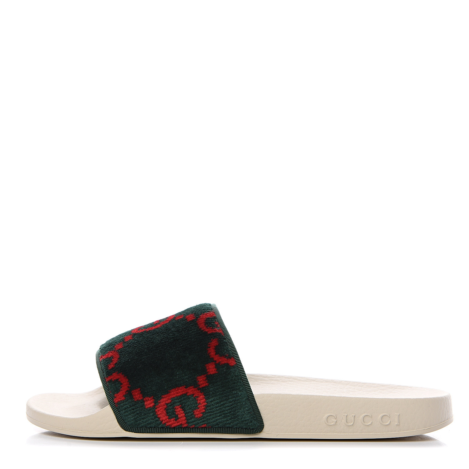 gucci slippers green and red