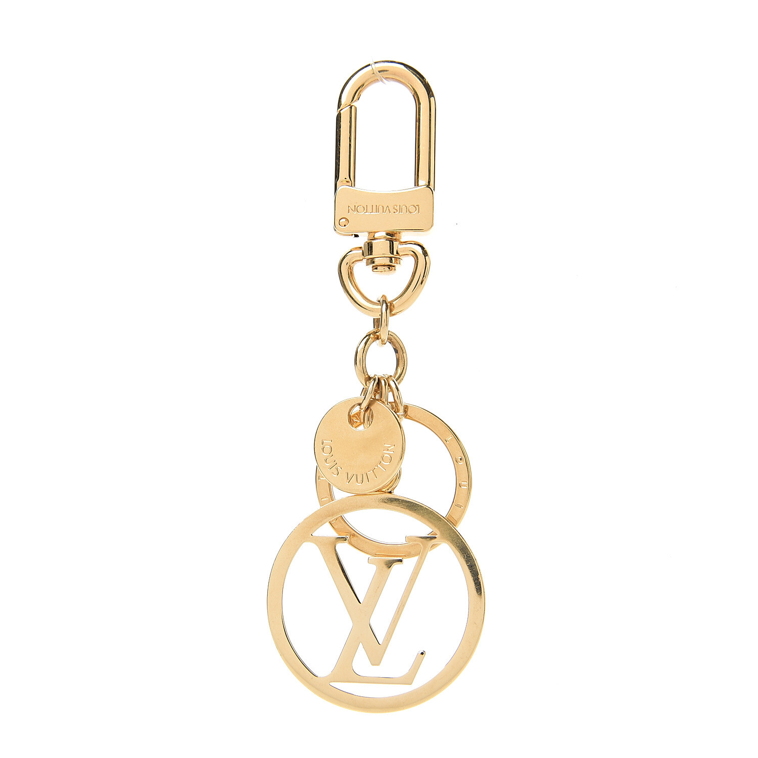 LOUIS VUITTON LV Circle Bag Charm Key Holder Gold 558801