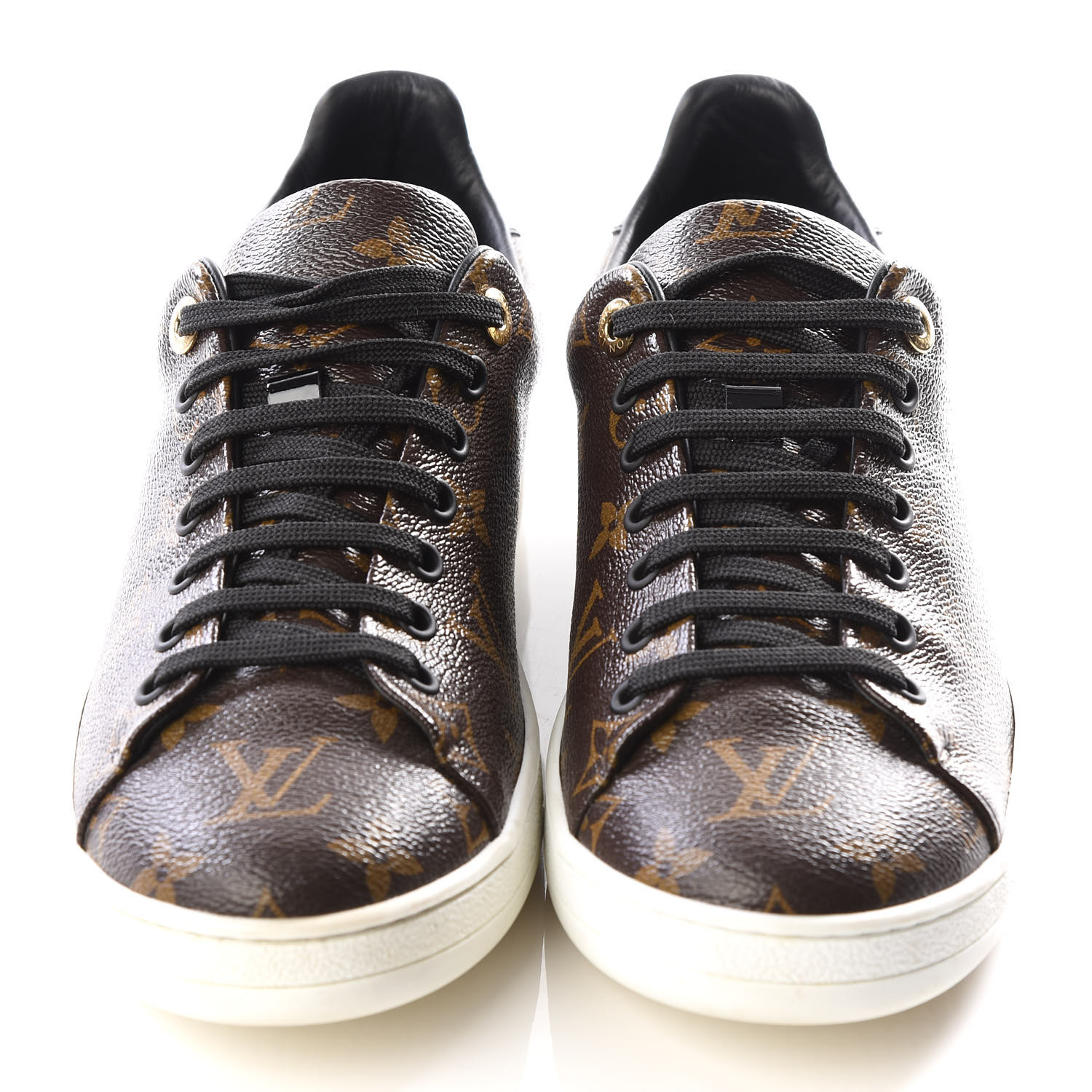 LOUIS VUITTON Patent Monogram Womens Frontrow Sneakers 41 555129