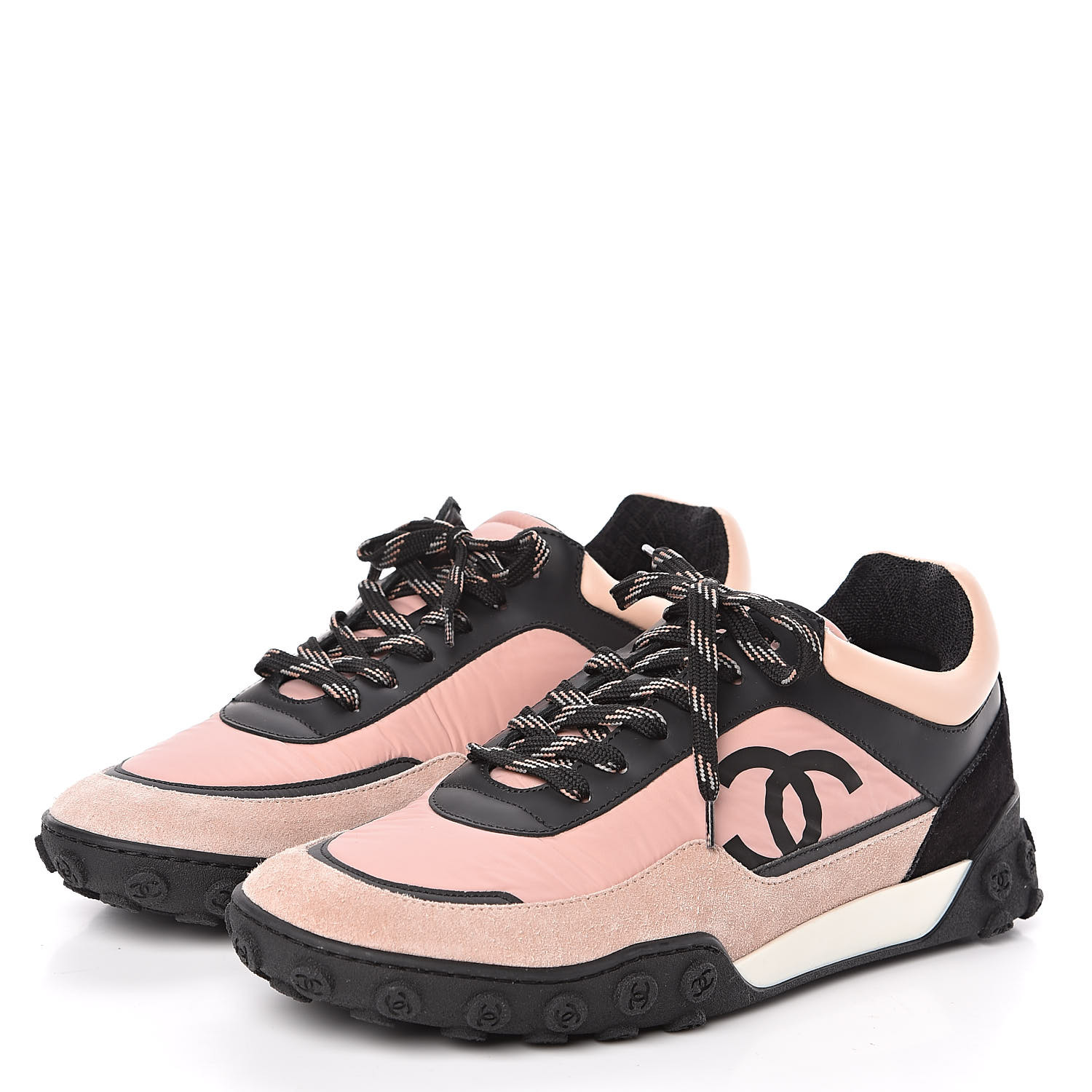 chanel sneakers nylon and calfskin