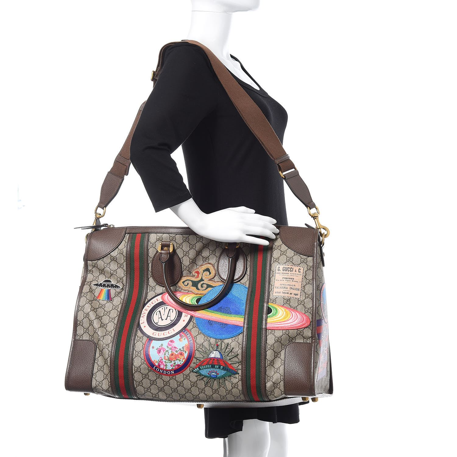 soft gg supreme duffle bag with web