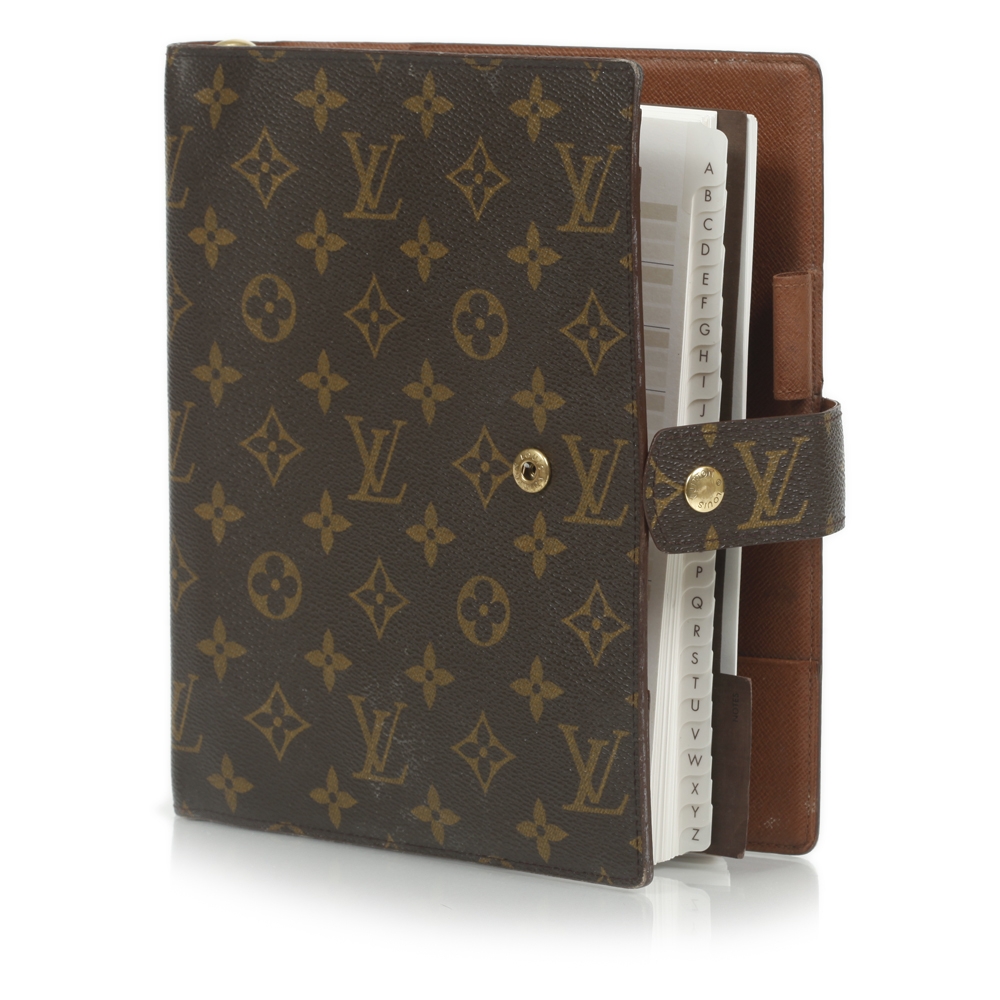 Louis+Vuitton+Monogram+Large+Ring+Agenda+Cover for sale online