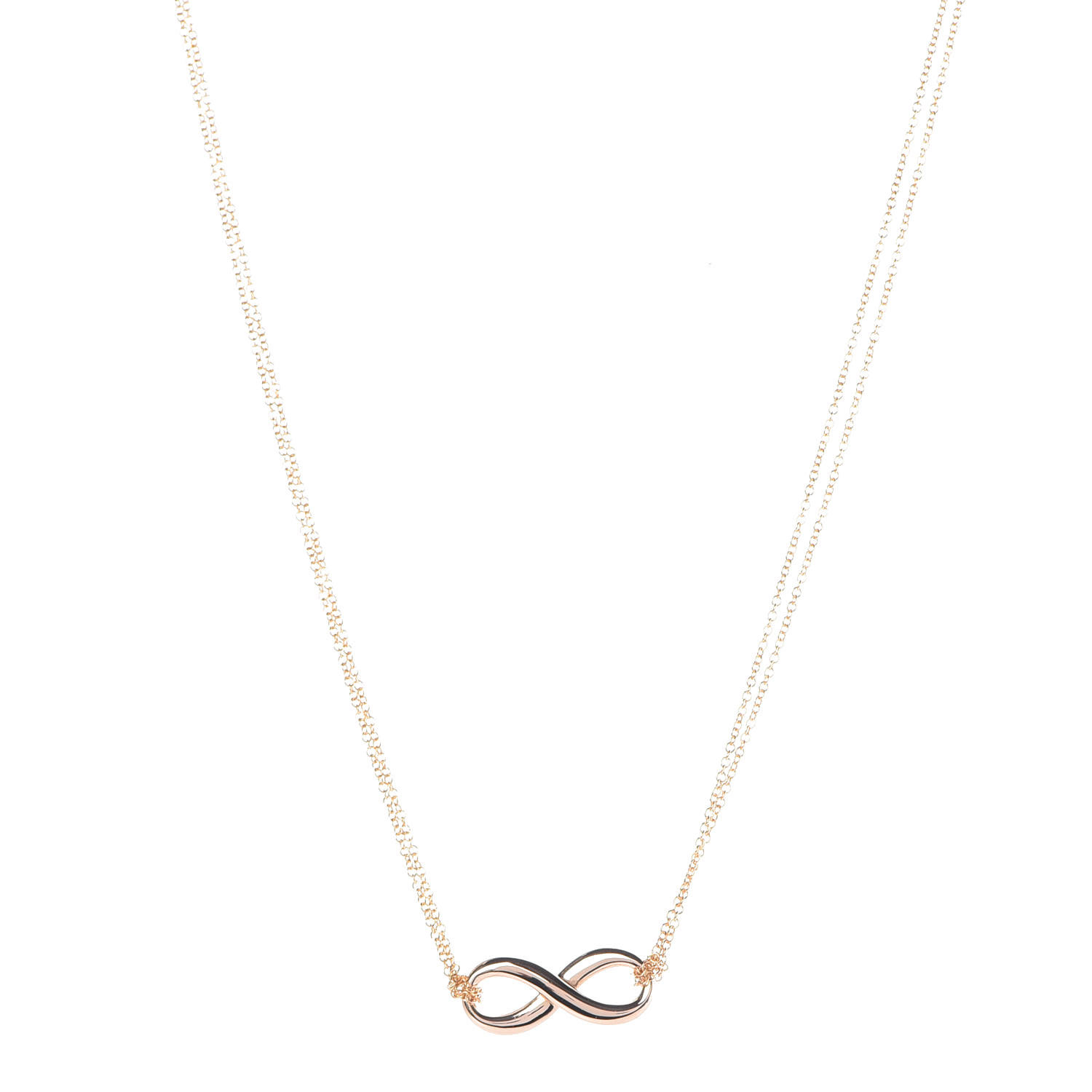Tiffany 18k Rose Gold Infinity Pendant Necklace 370509
