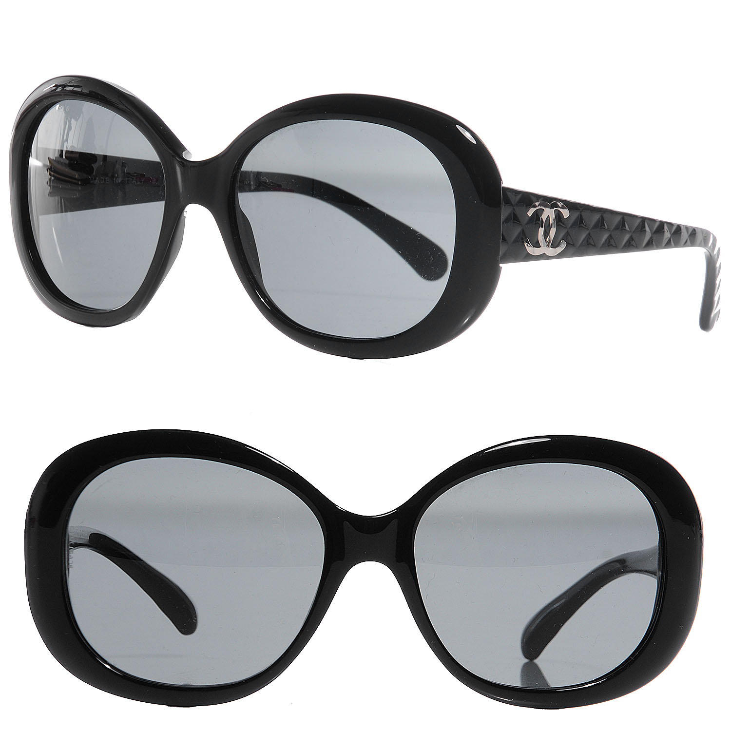 CHANEL Quilted CC Sunglasses 5188 Black 86463