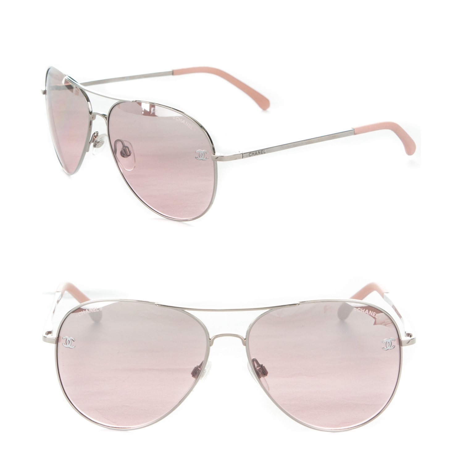 CHANEL CC Aviator Sunglasses 4189-T-Q Pink 172748