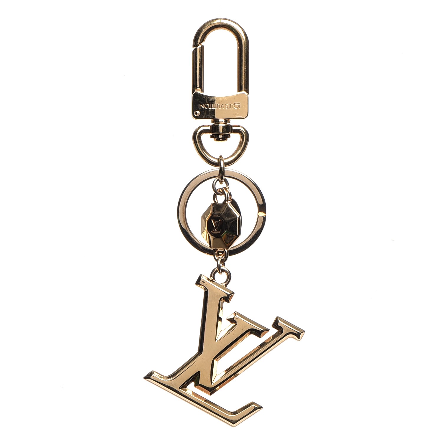 LOUIS VUITTON LV Facettes Bag Charm Key Holder Gold 231583