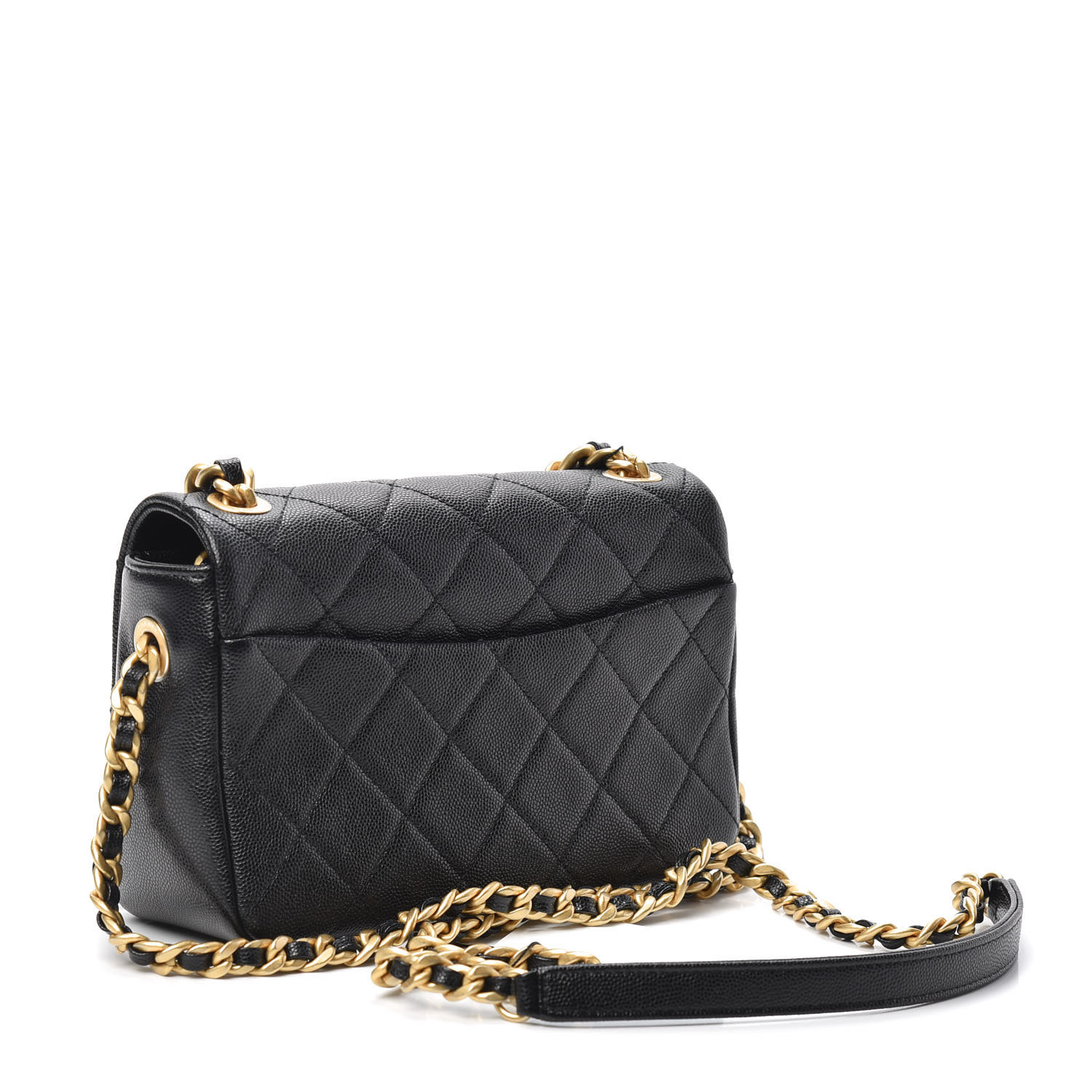 CHANEL Caviar Quilted Small Fashion Therapy Flap Bag Black 711236 ...