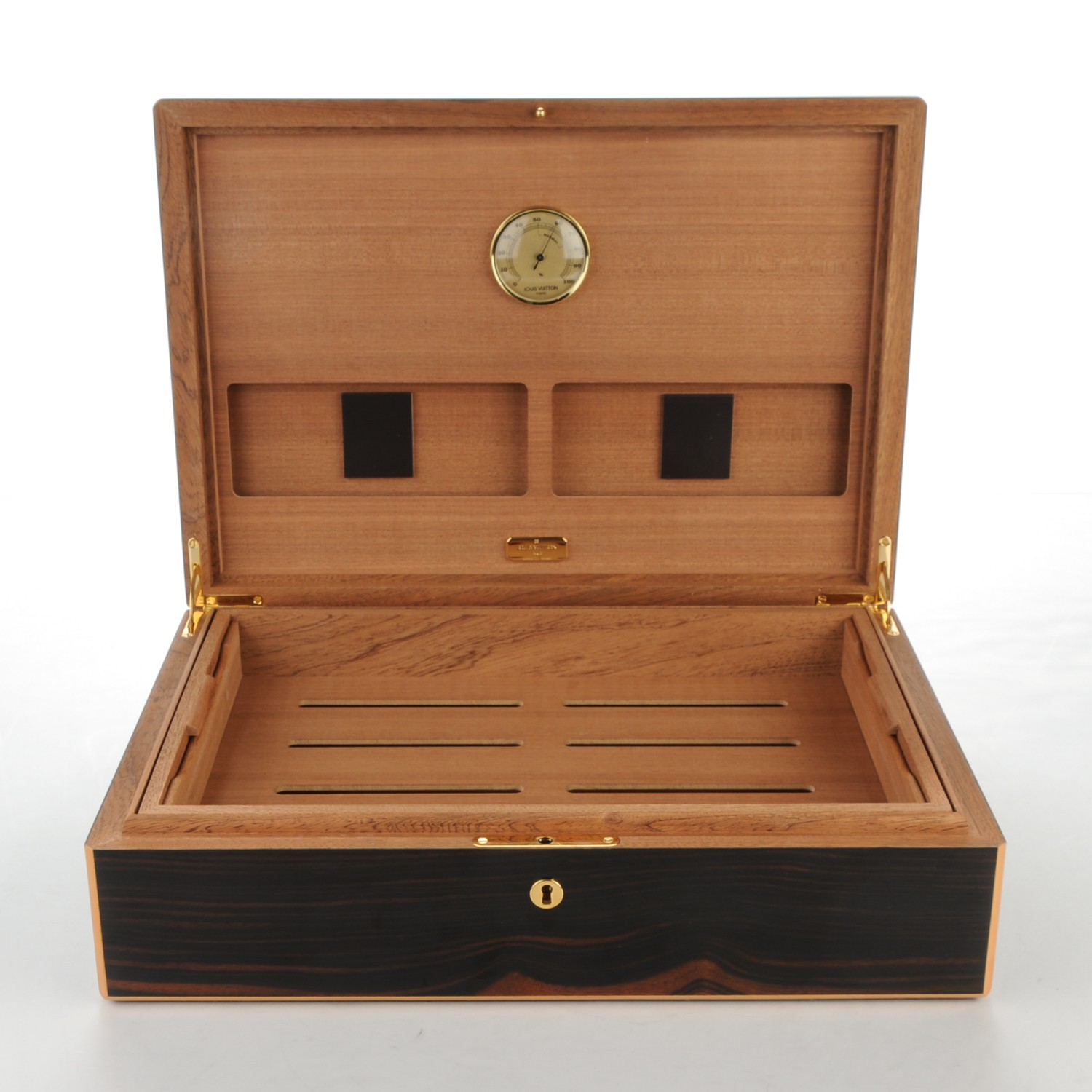 LOUIS VUITTON Mahogany Humidor 150 Cigar Box Ebony 165342