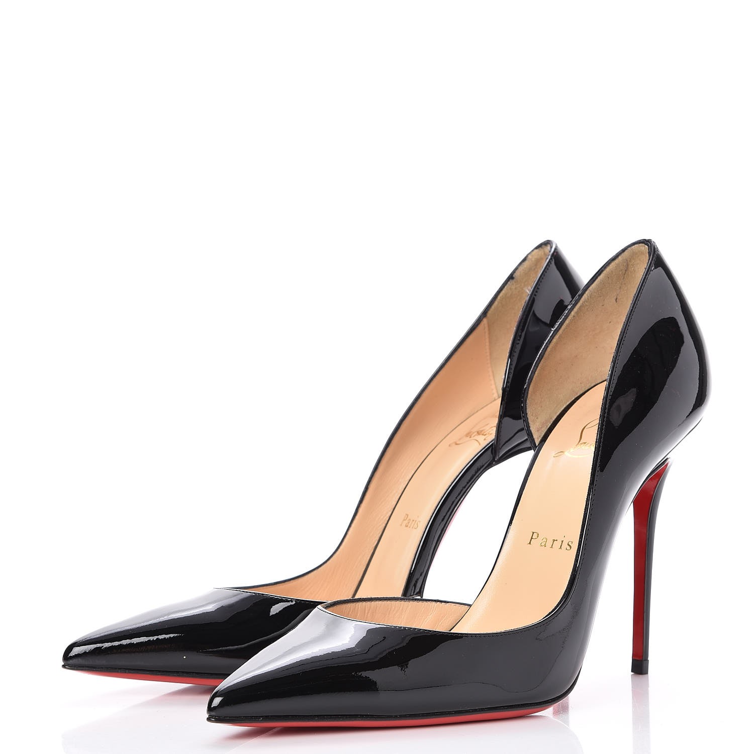 christian louboutin iriza black patent pumps