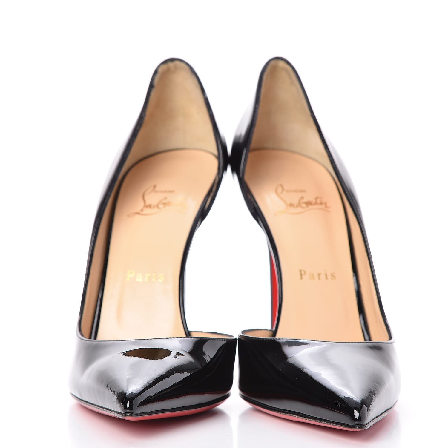 christian louboutin iriza black patent pumps