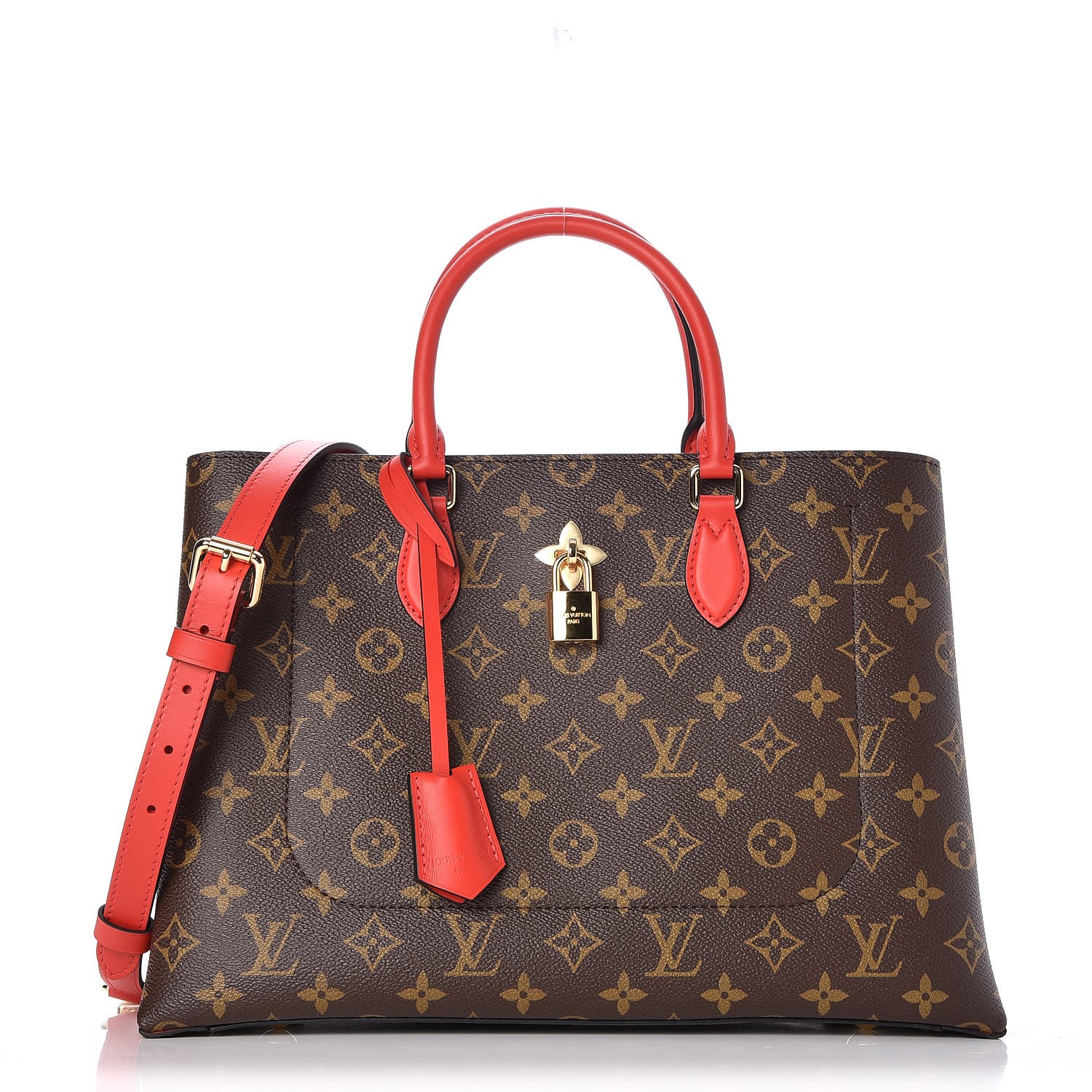 LOUIS VUITTON Monogram Flower Tote Coquelicot 252233