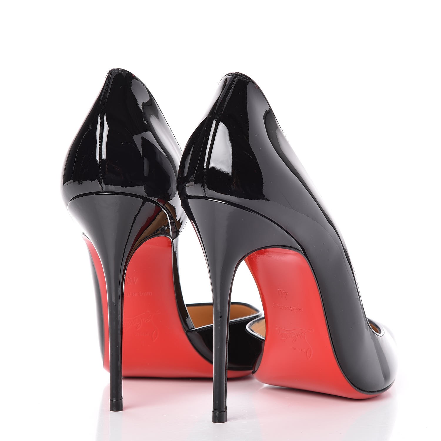 christian louboutin iriza black patent pumps