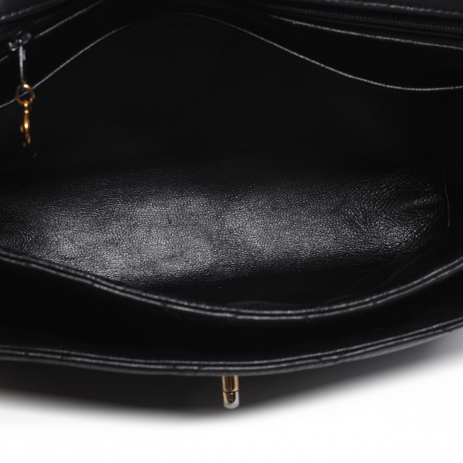 CHANEL Lambskin Shoulder Bag Black 46201