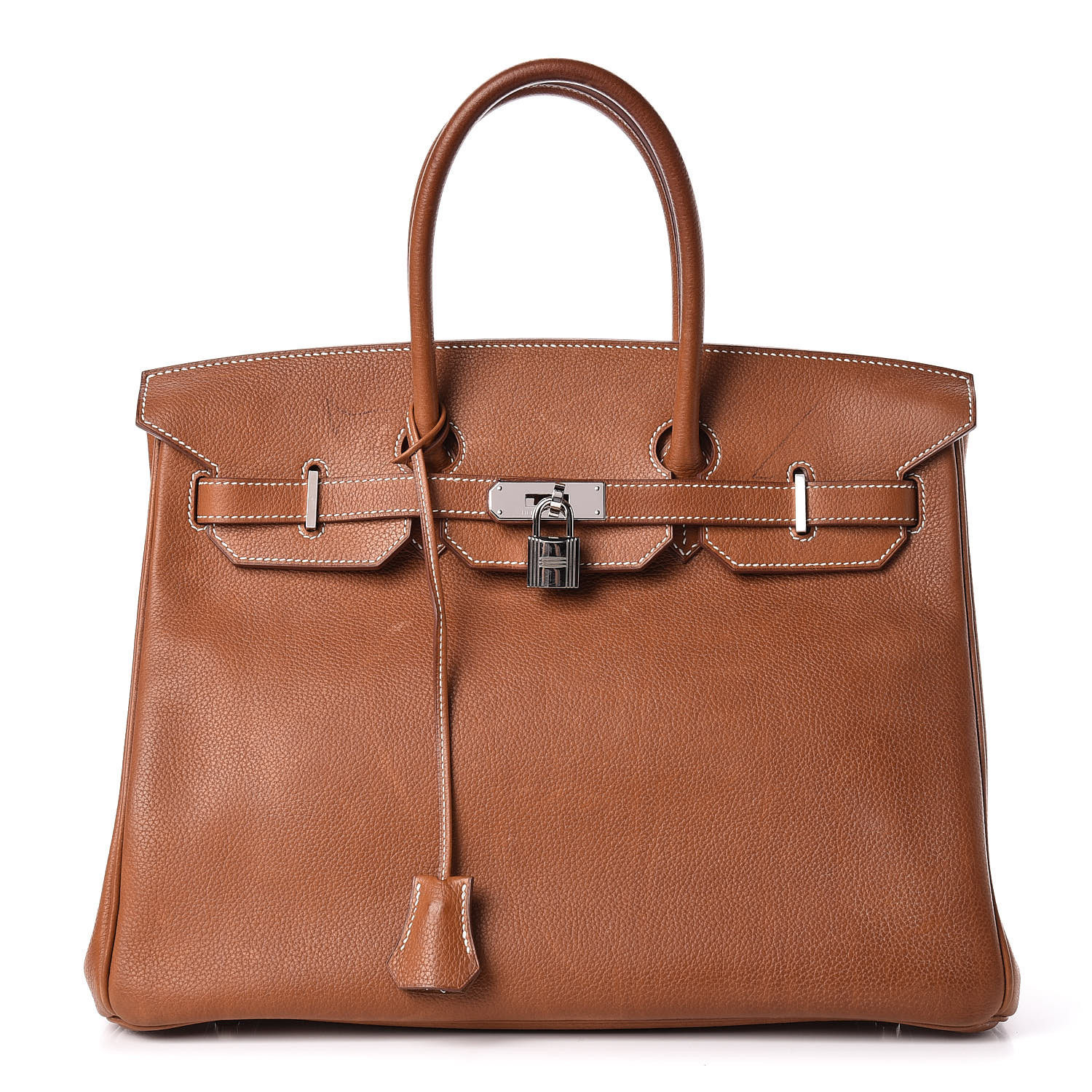 HERMES Natural Barenia Faubourg Birkin 