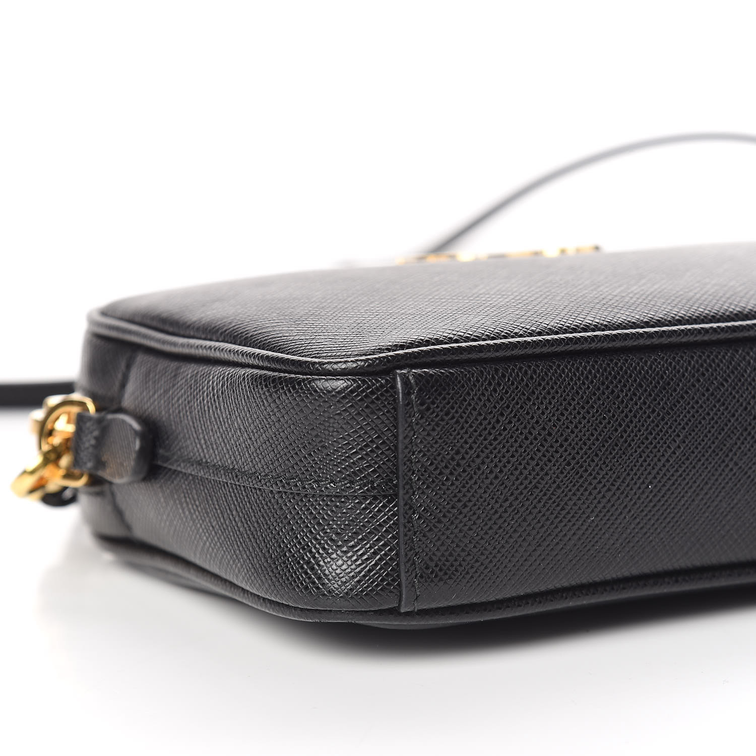 PRADA Saffiano Mini Camera Crossbody Bag Black 449184