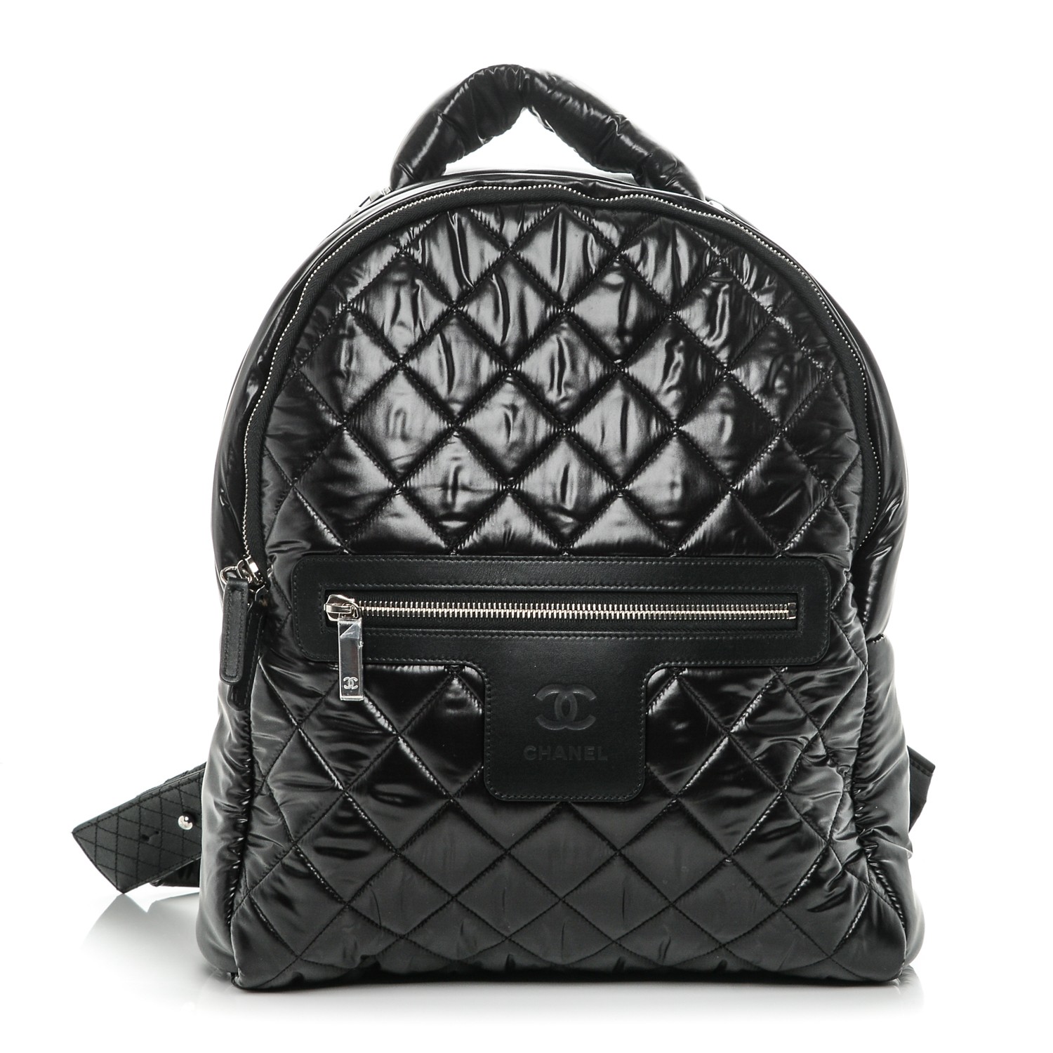 CHANEL Nylon Quilted Coco Cocoon Backpack Black 187668