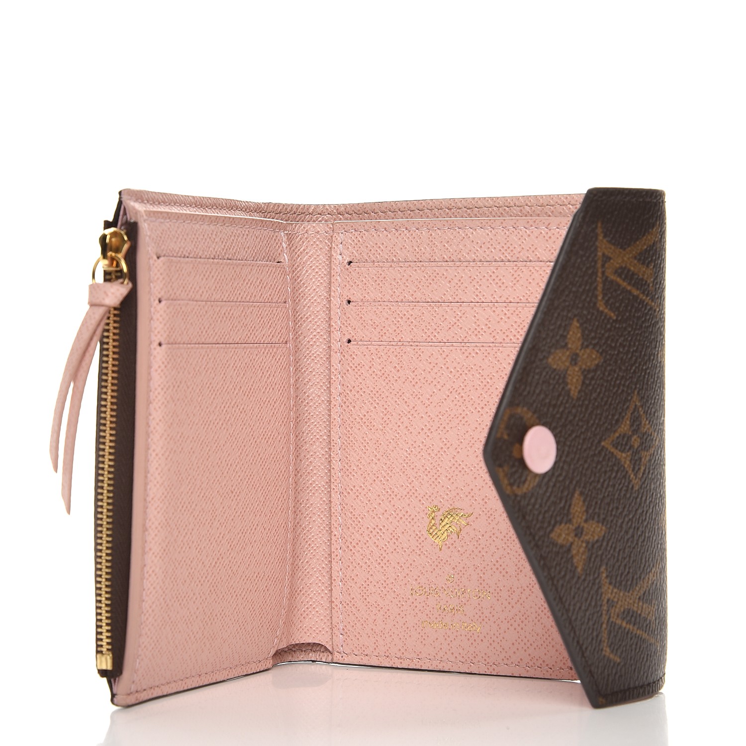 Louis Vuitton Victorine Wallet Rose Ballerine Damier Azur