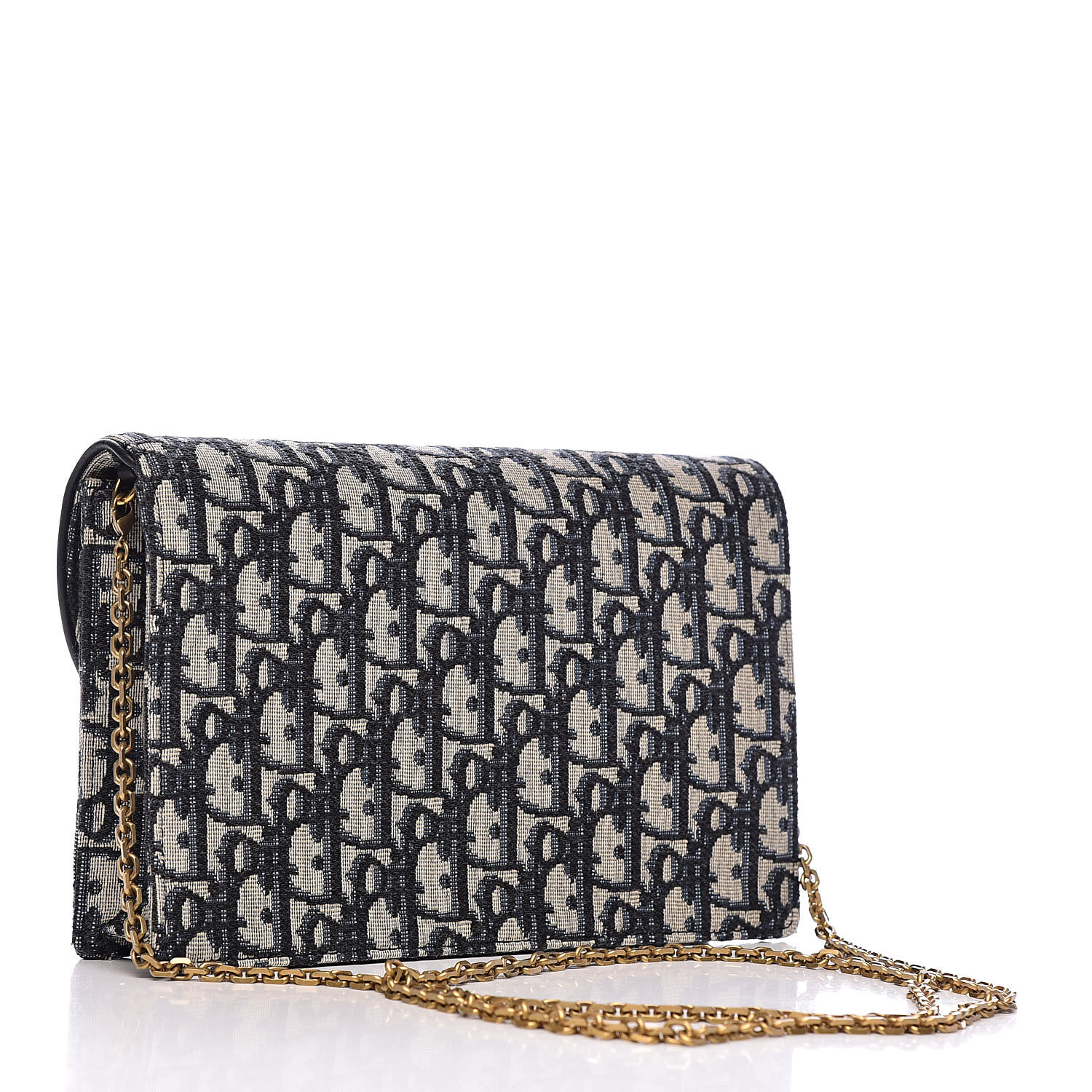 dior saddle wallet chain