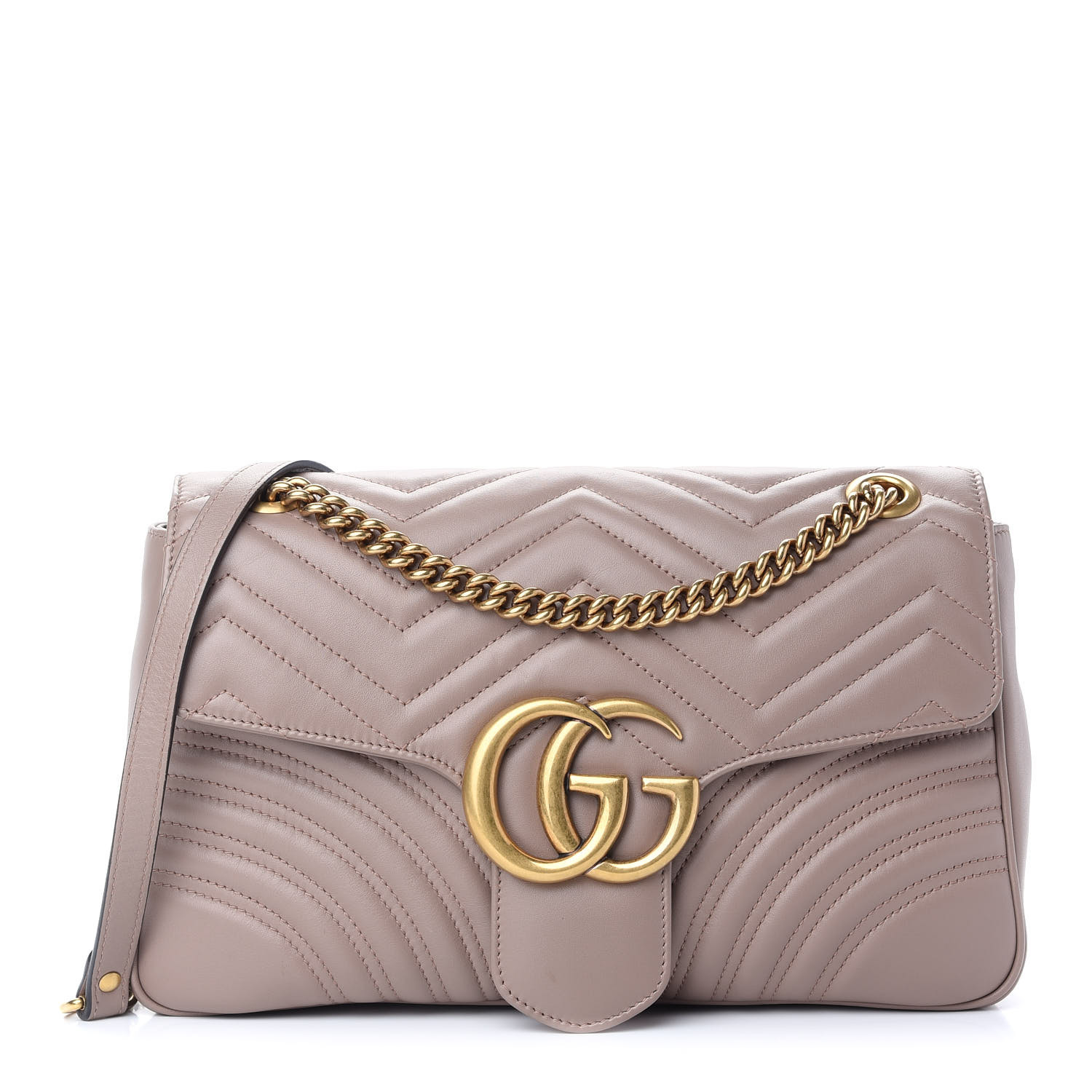 GUCCI Calfskin Matelasse Medium GG Marmont Shoulder Bag | FASHIONPHILE