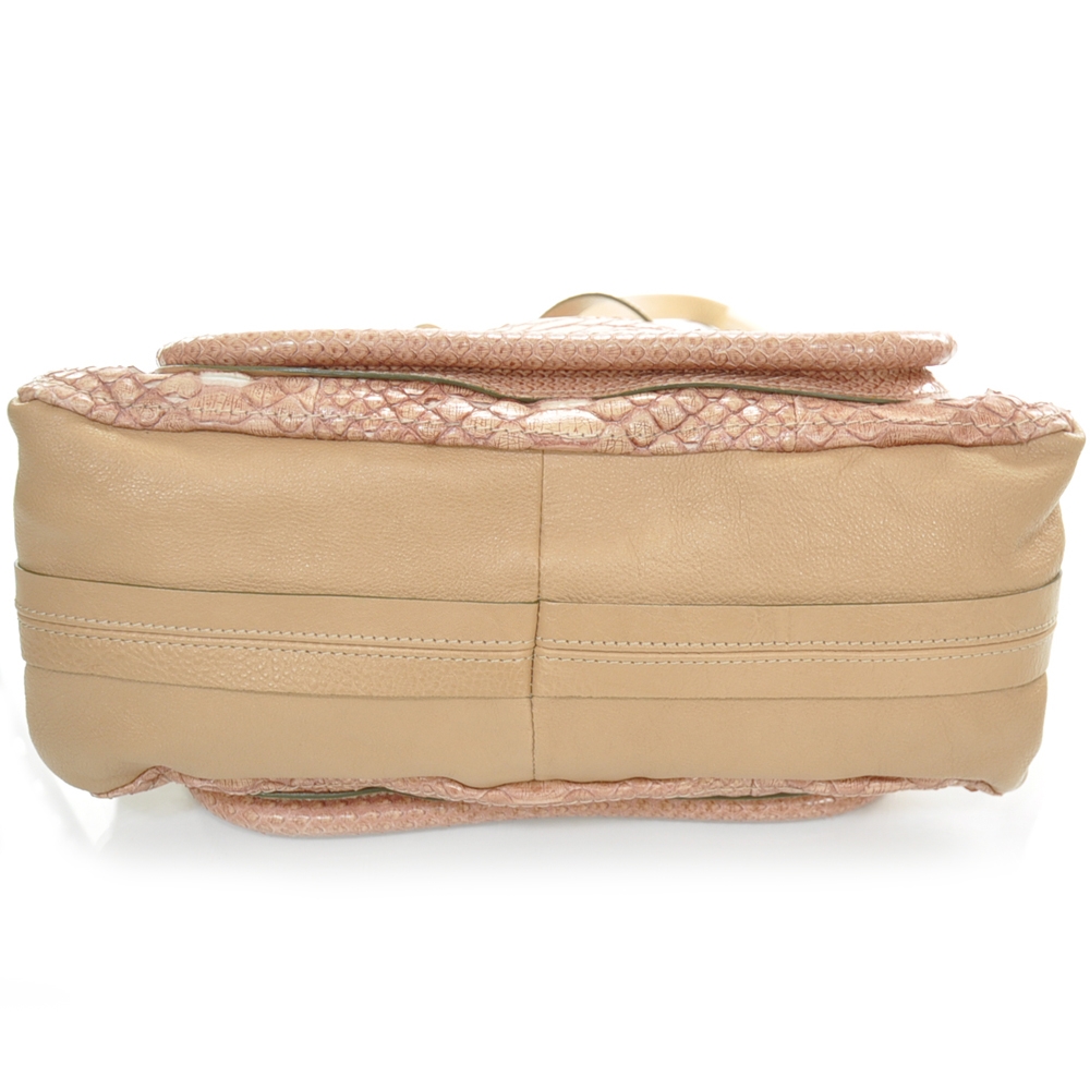 chloe python flats