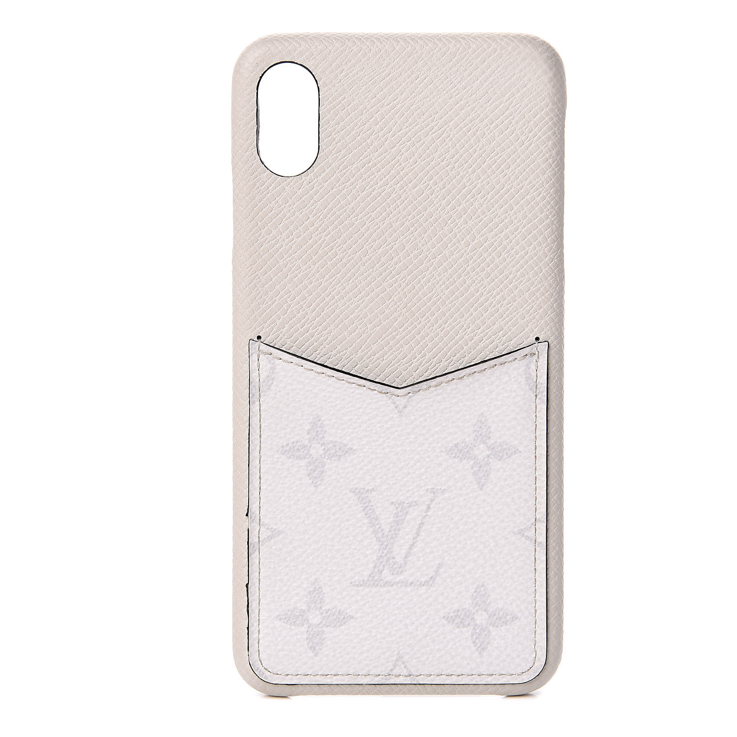 LOUIS VUITTON Monogram Taiga iPhone XS Max Bumper White 508131