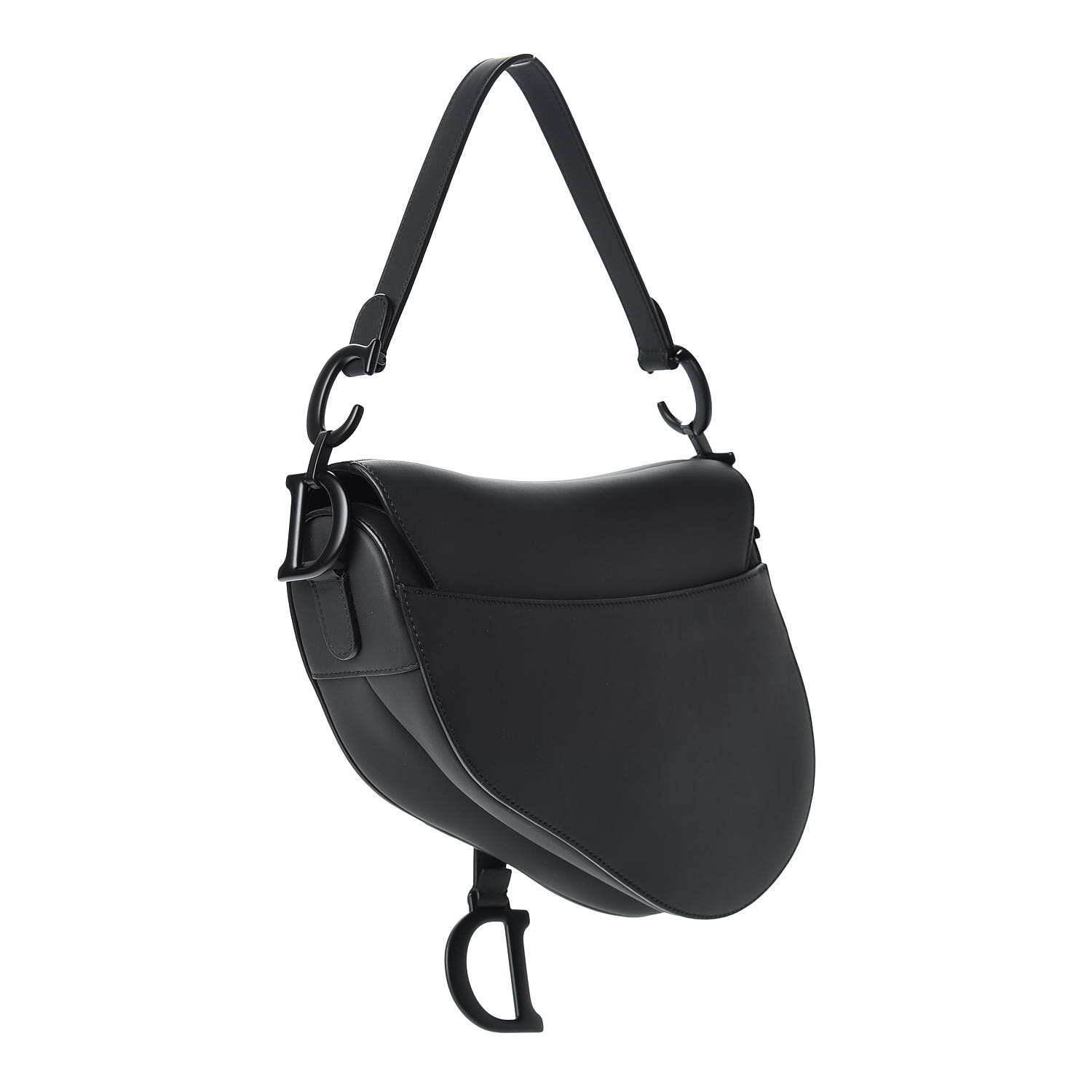 saddle bag black ultramatte calfskin