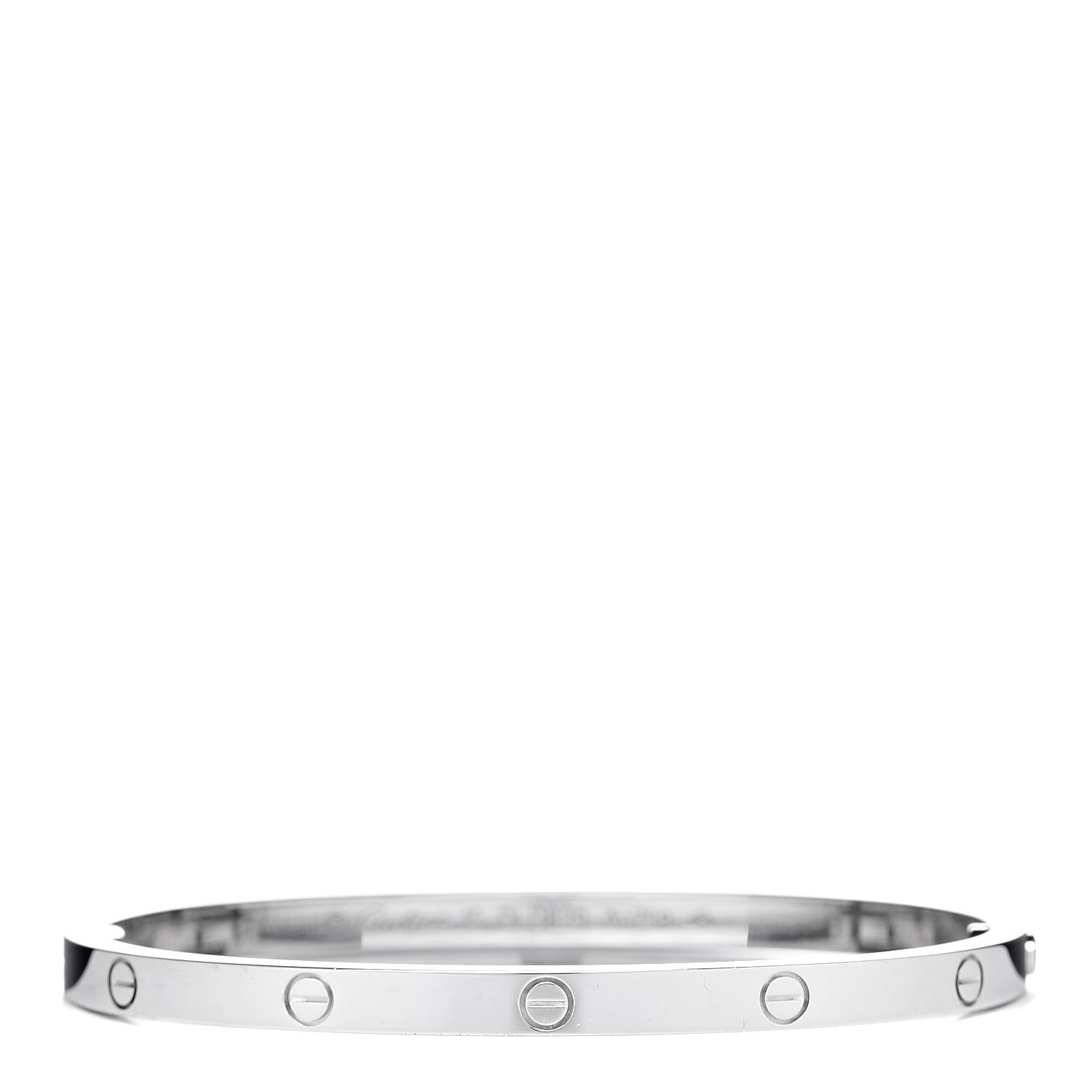 cartier love bracelet white gold size 18