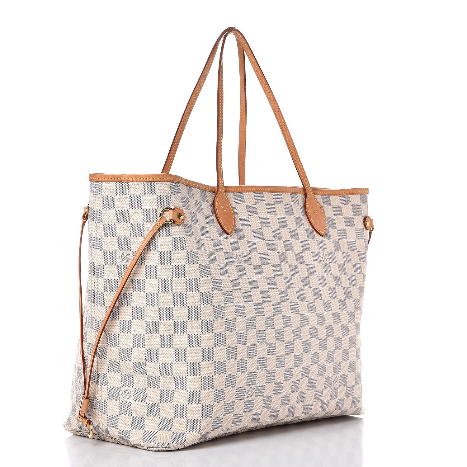 LOUIS VUITTON Damier Azur Neo Neverfull GM Rose Ballerine 284099