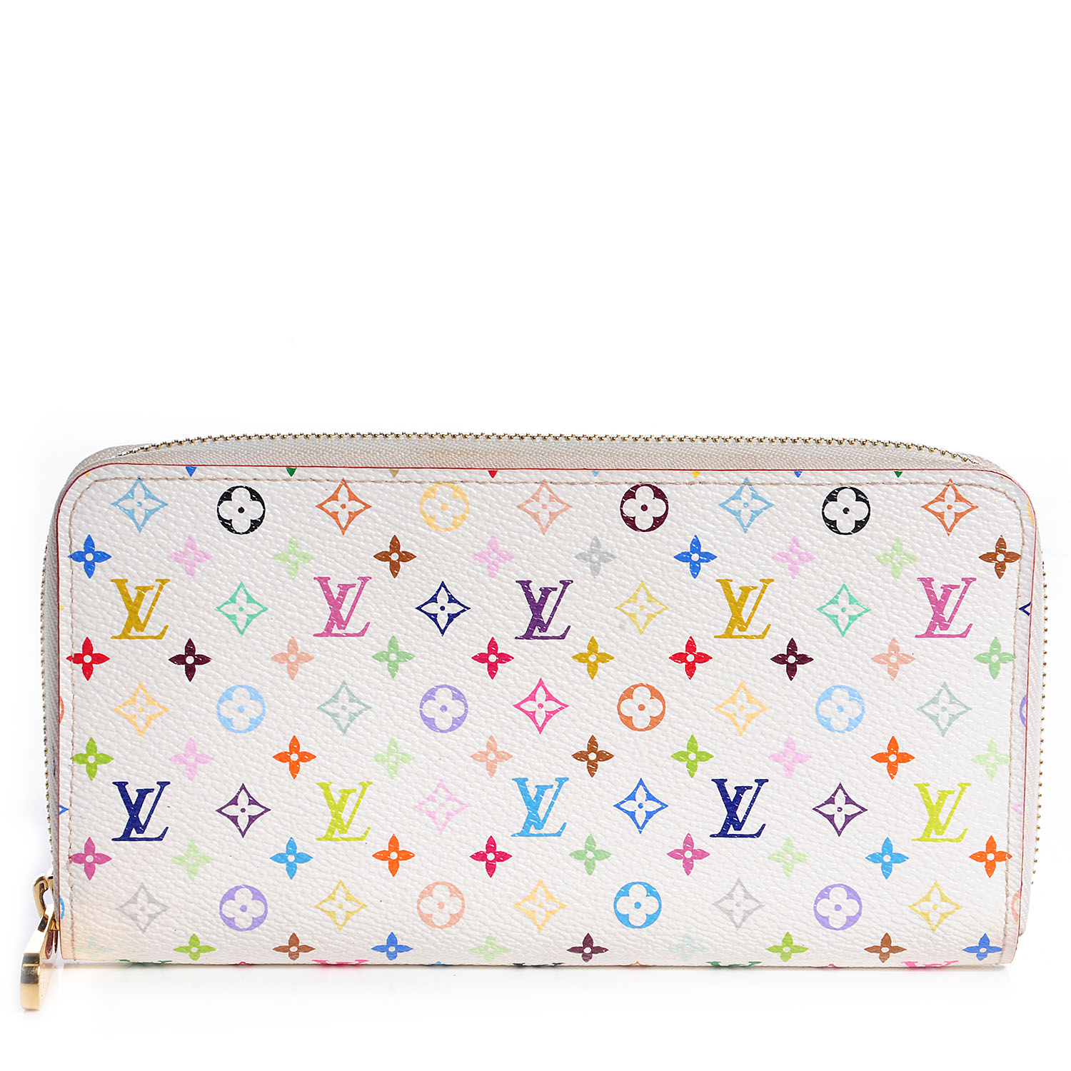 LOUIS VUITTON Multicolor Zippy Wallet White 78356