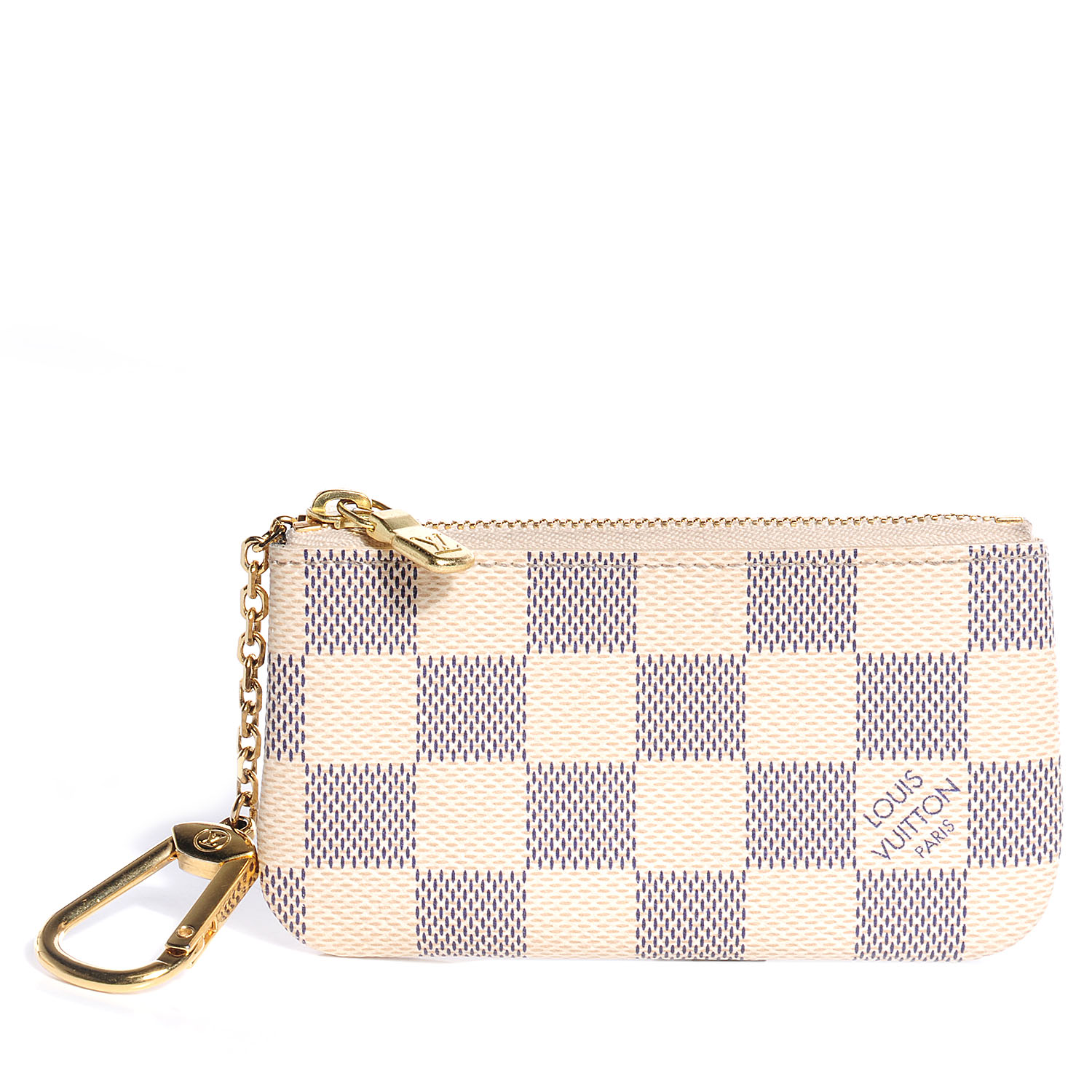 louis vuitton key pouch damier azur white blue