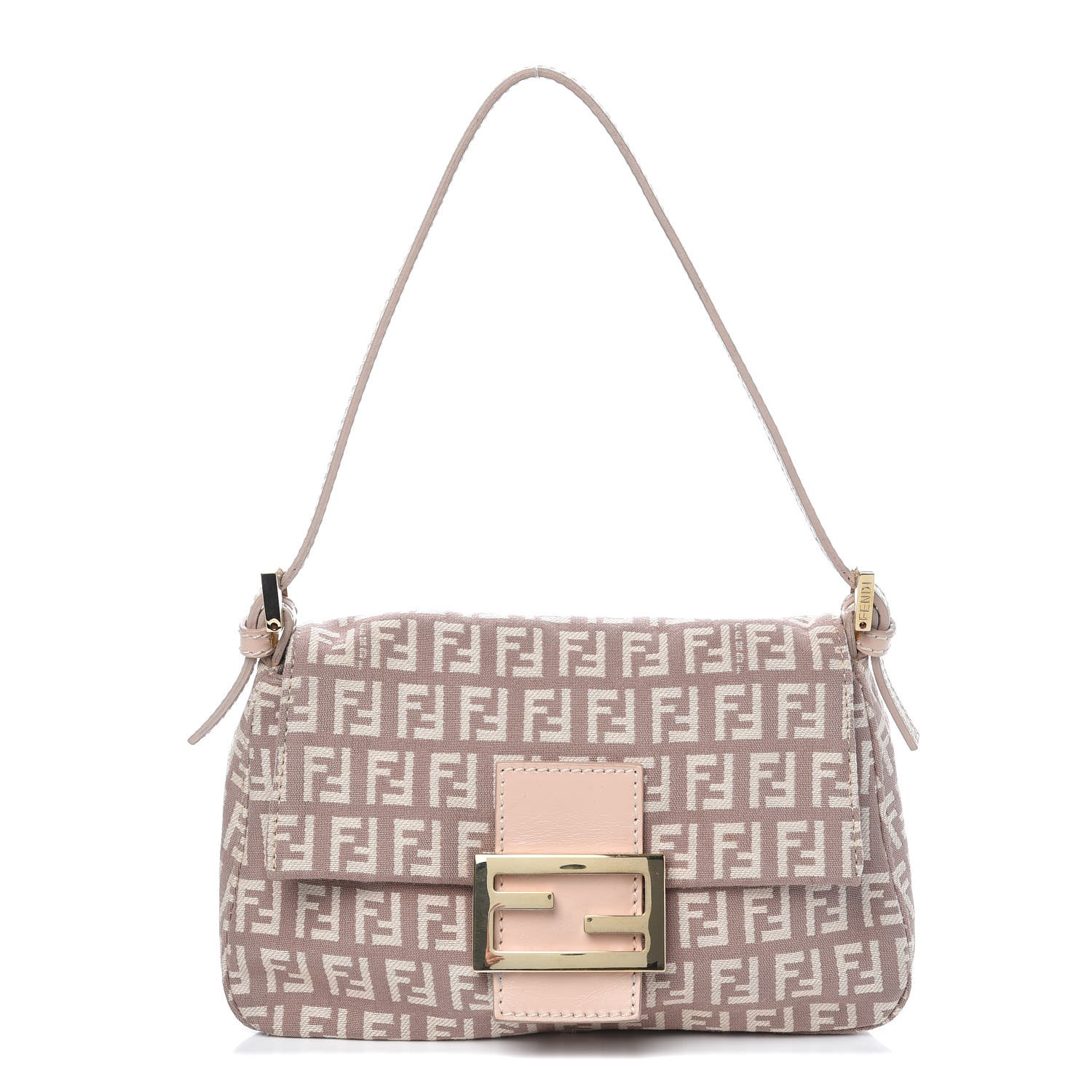 FENDI Zucchino Mini Mama Baguette Pink 310866