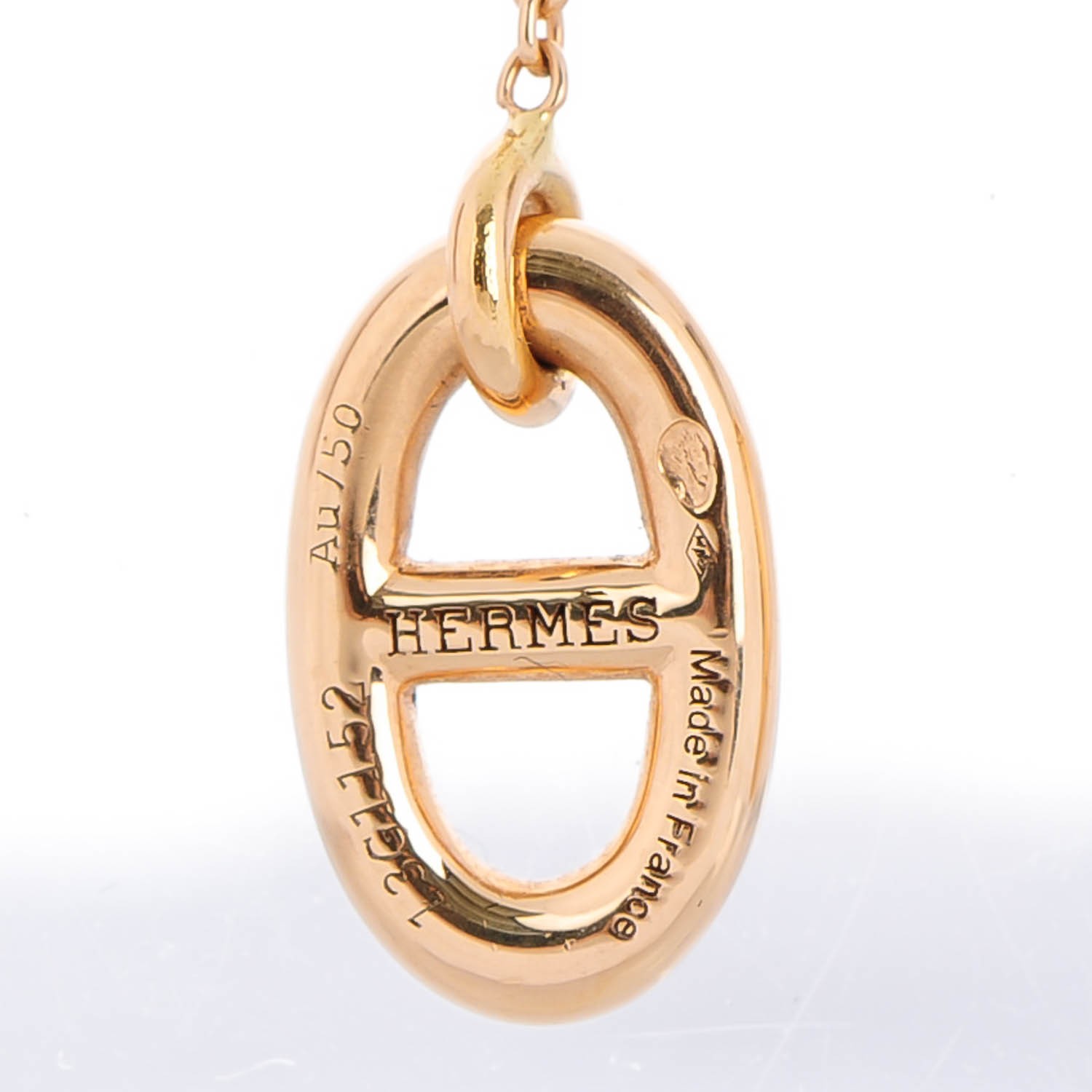 HERMES 18K Rose Gold PM Farandole Drop Earrings 144348